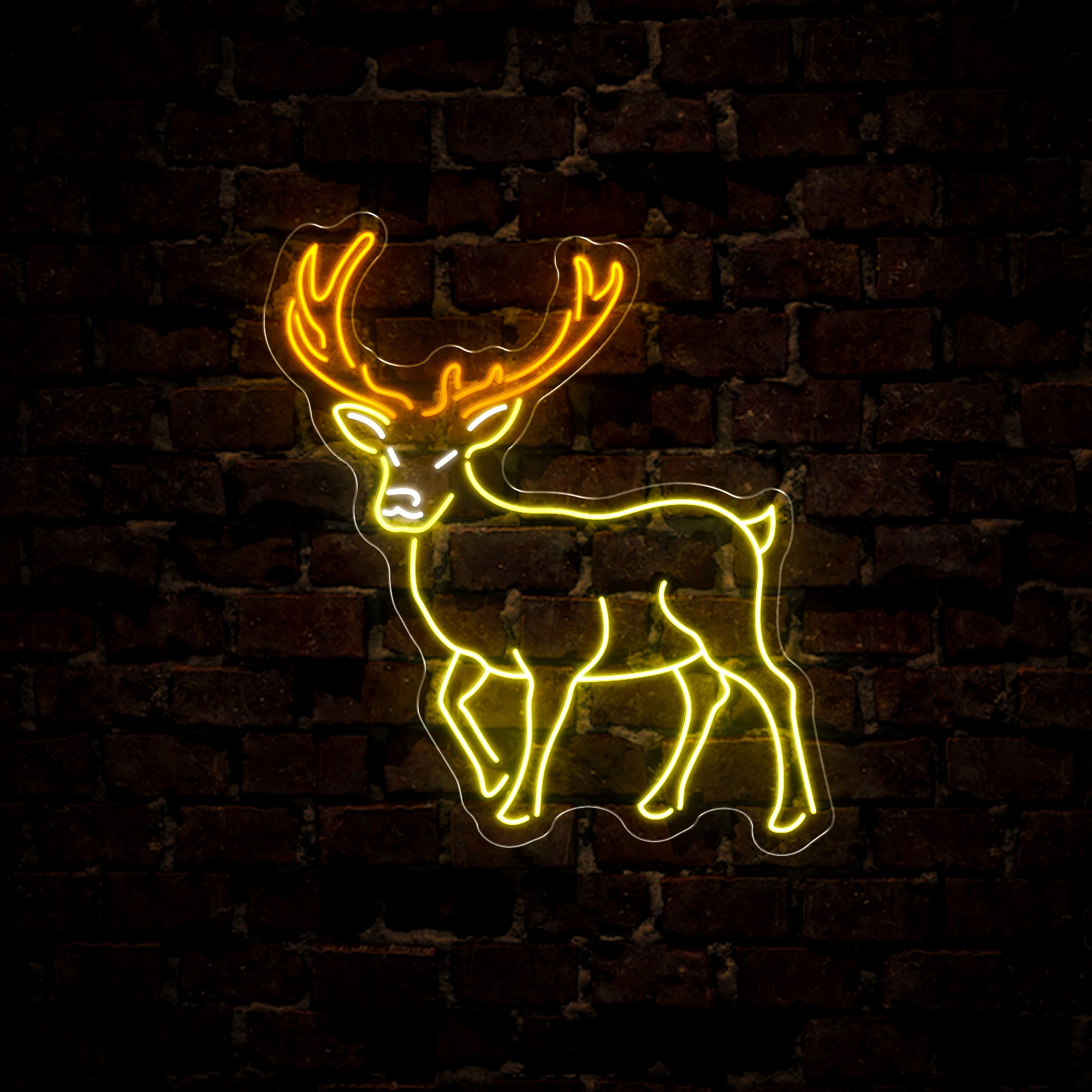 A Colorful image of a deer Led Neon Sign