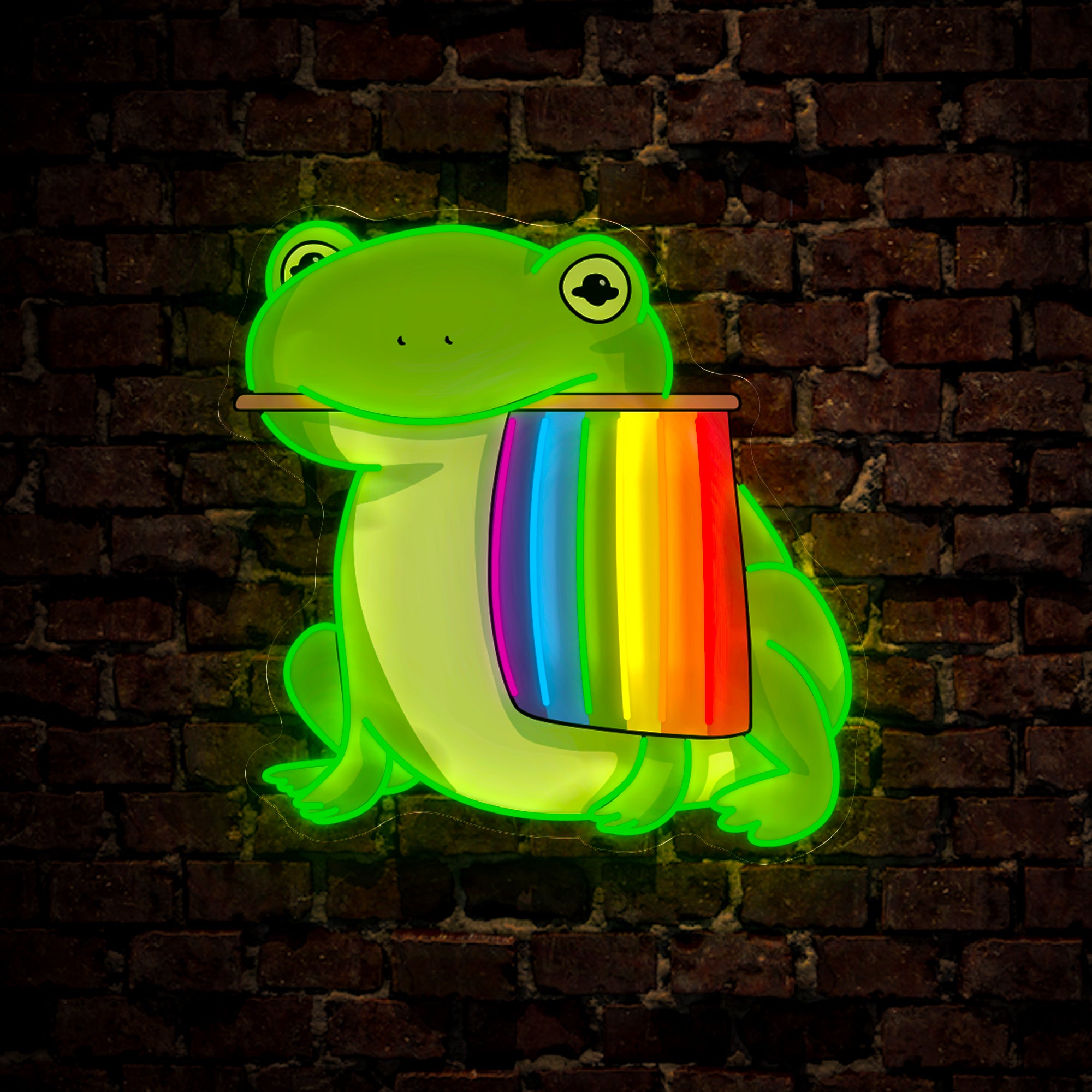 Pride Frogs Flag Artwork Led Neon Sign