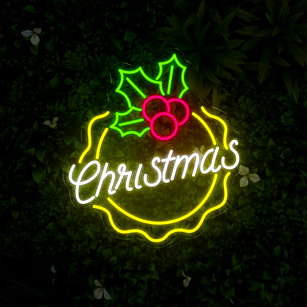 Merry Christmas Badge Neon Sign