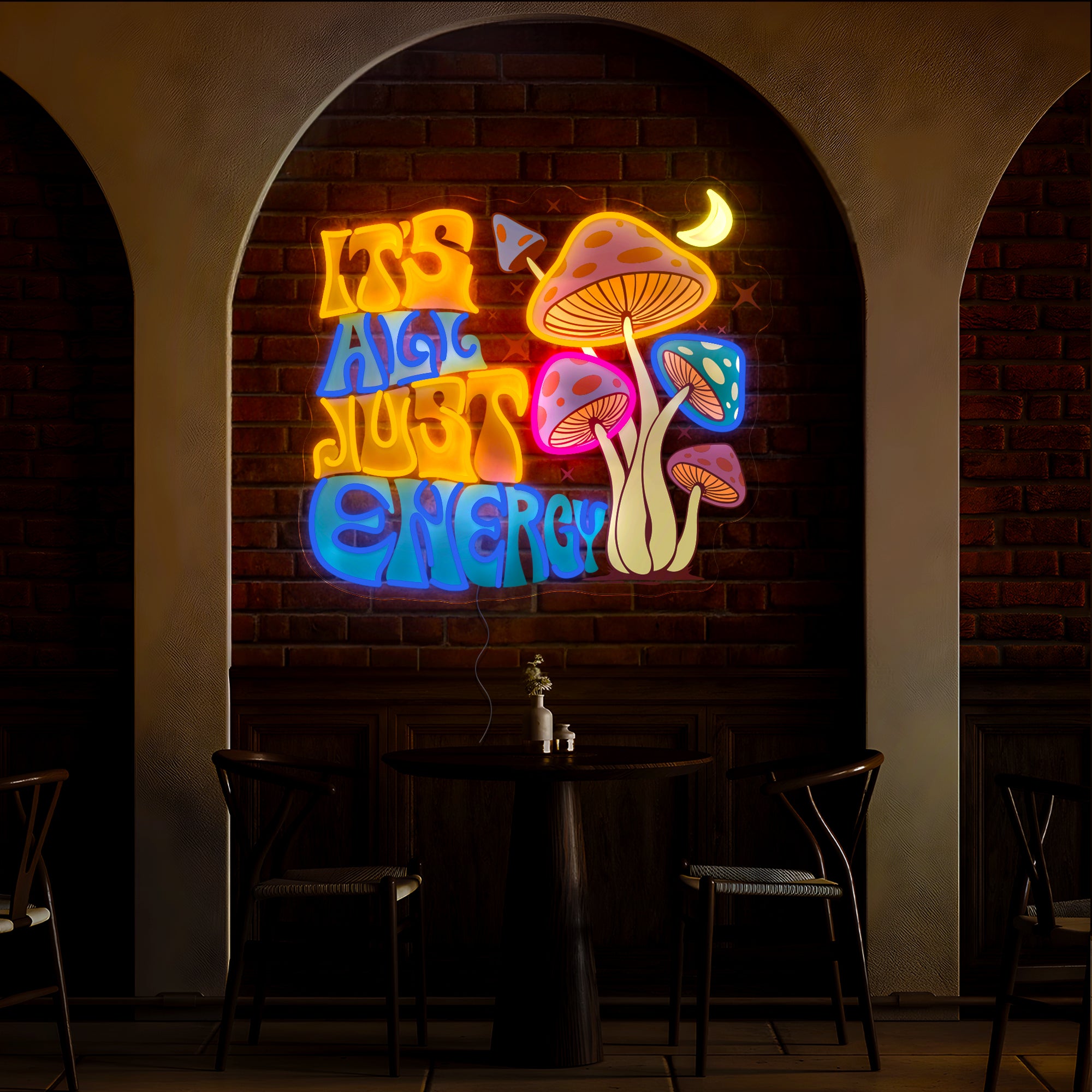 It's All Just Energy Hippie Artwork Led Neon Sign