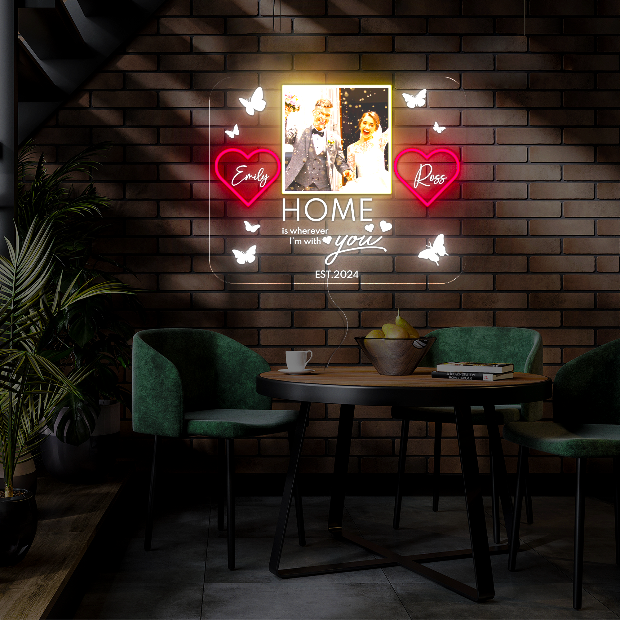 Customized Home Is Wherever I'm With You Neon Sign