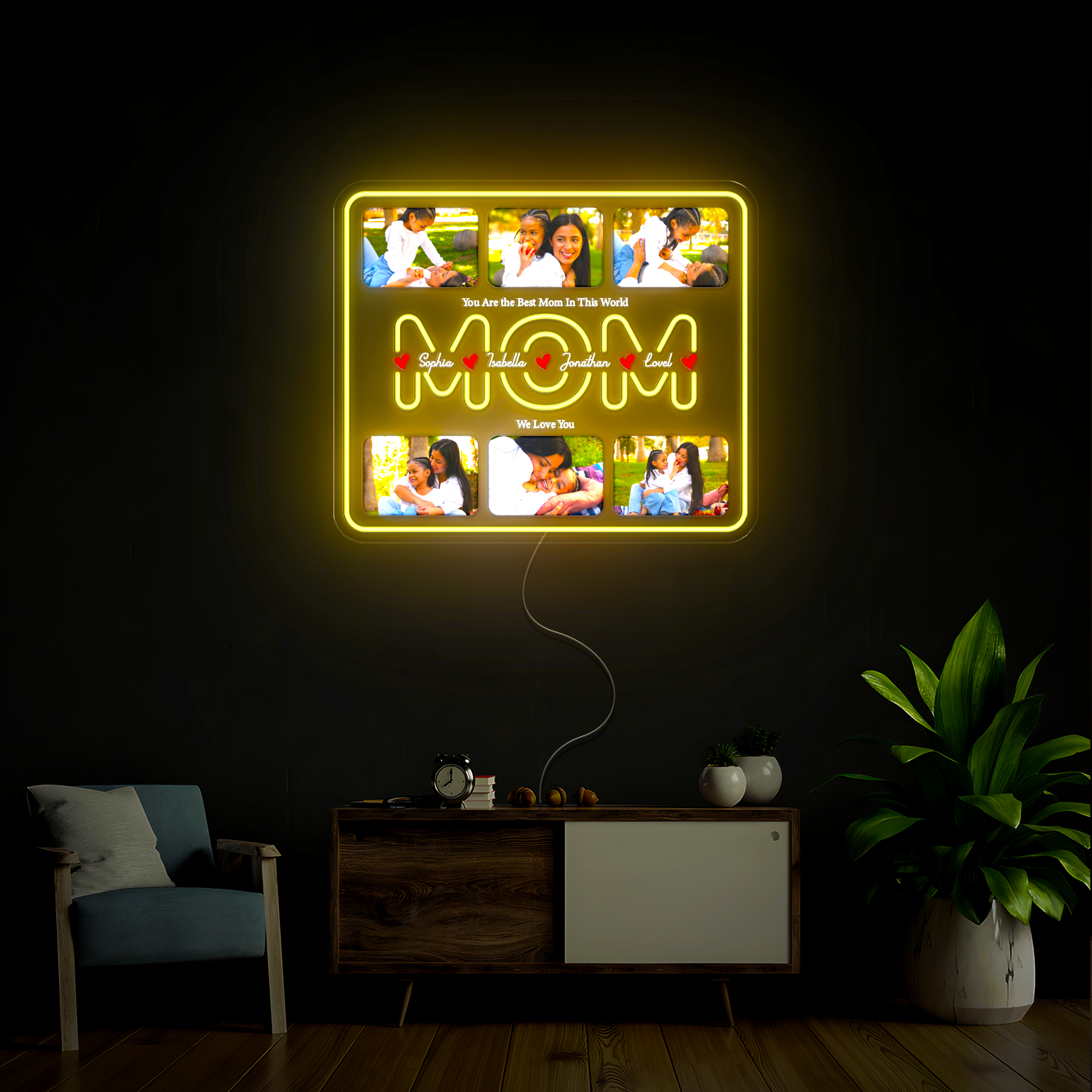 Personalized Mother's Day Artwork Neon Sign