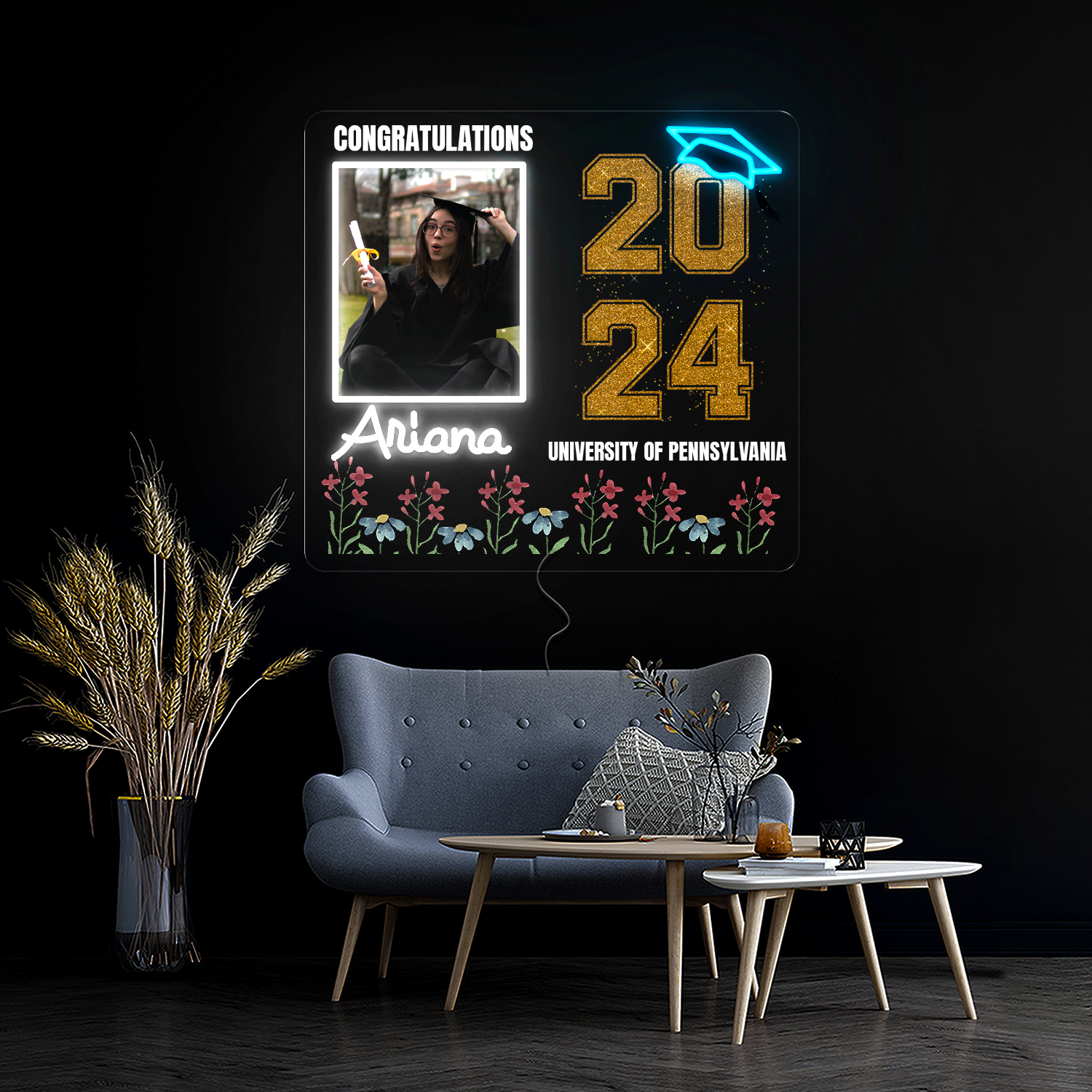 Personalized Graduation Artwork Neon Sign