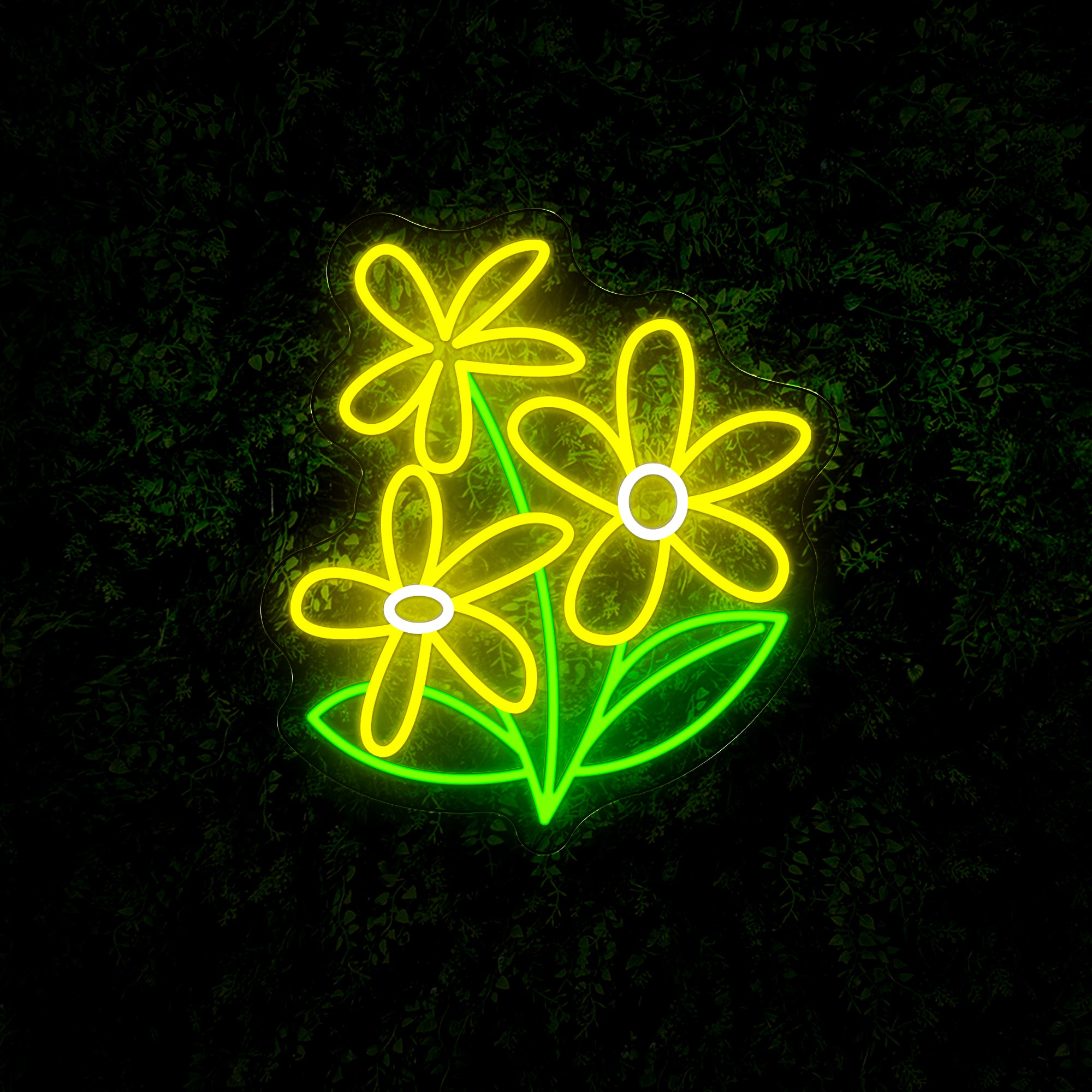 Yellow Flowers Led Neon Sign