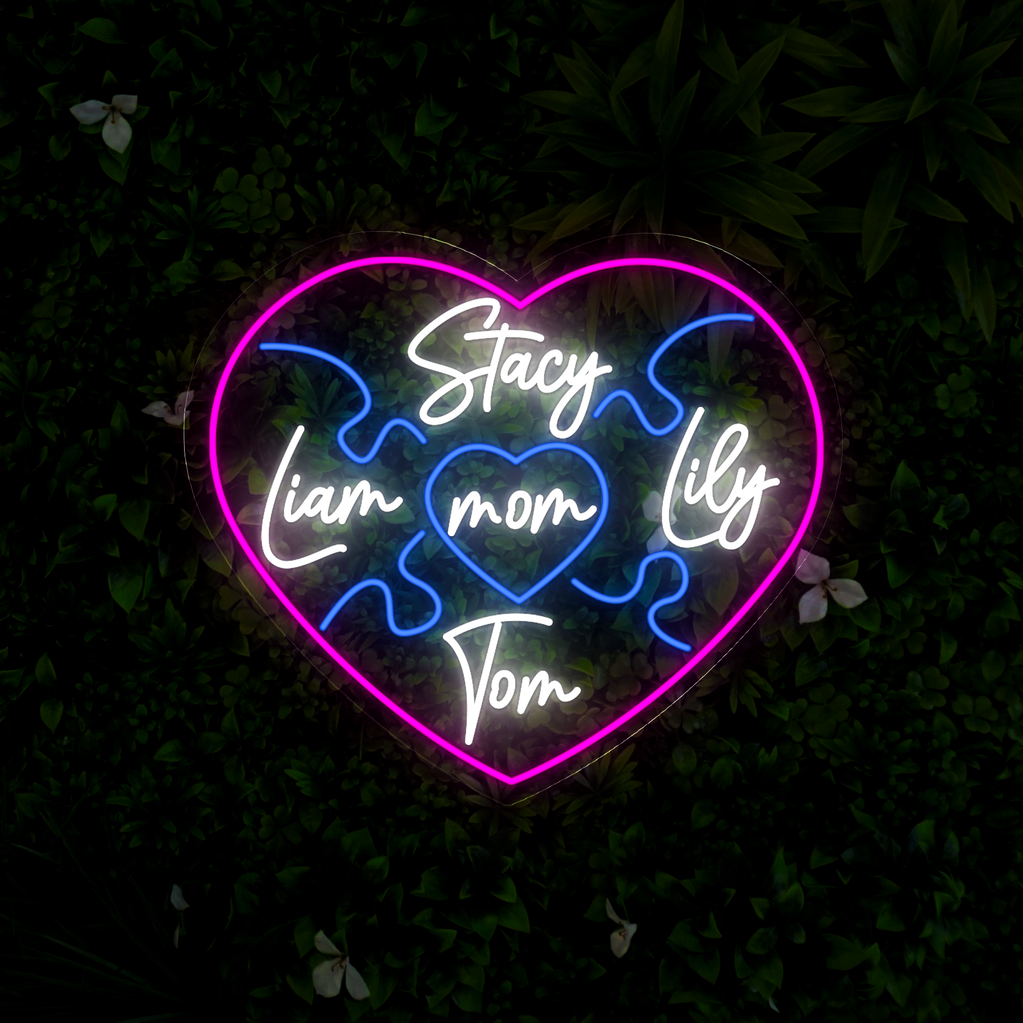 Personalized Mom Puzzle Led Neon Sign