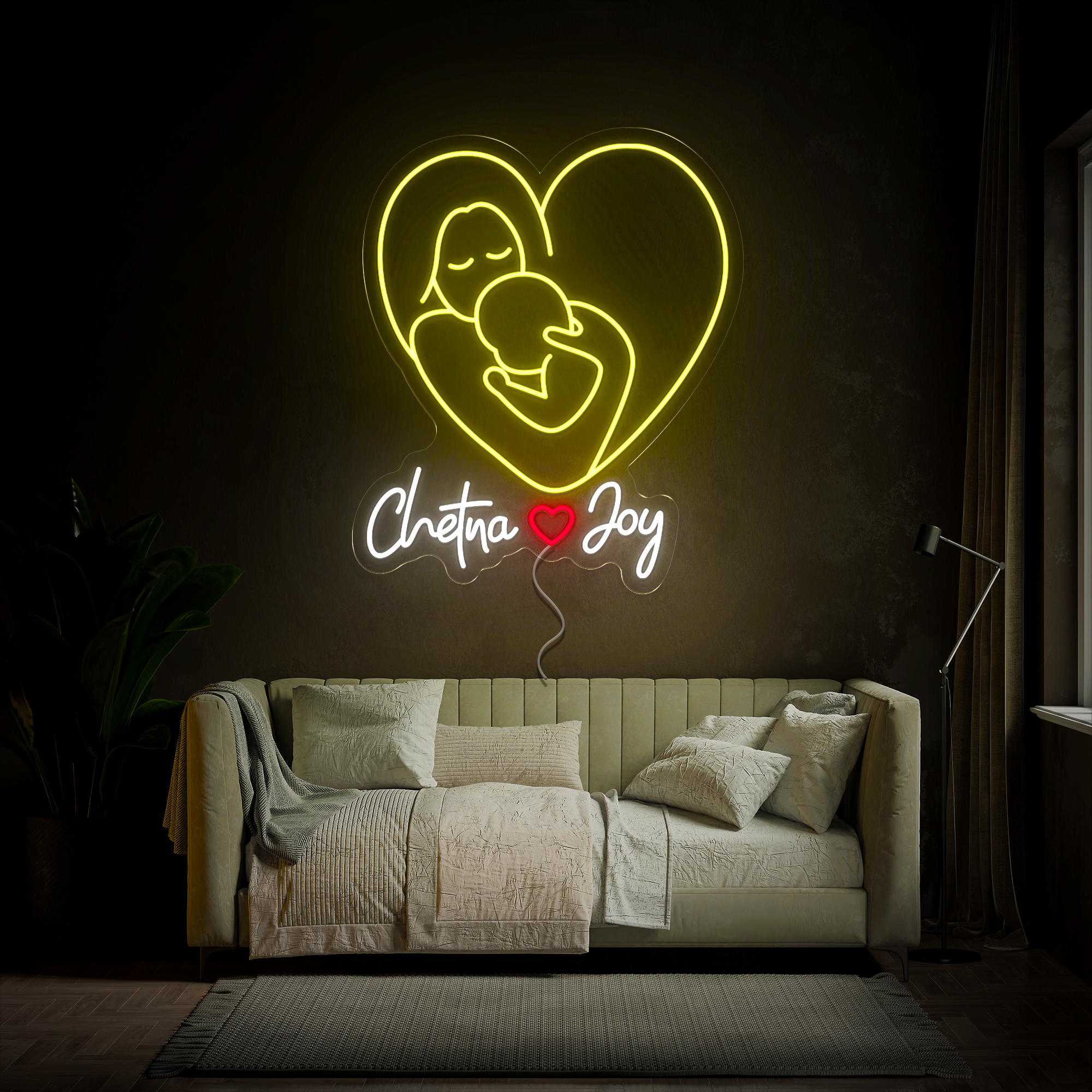 Custom Mom And Baby Neon Sign