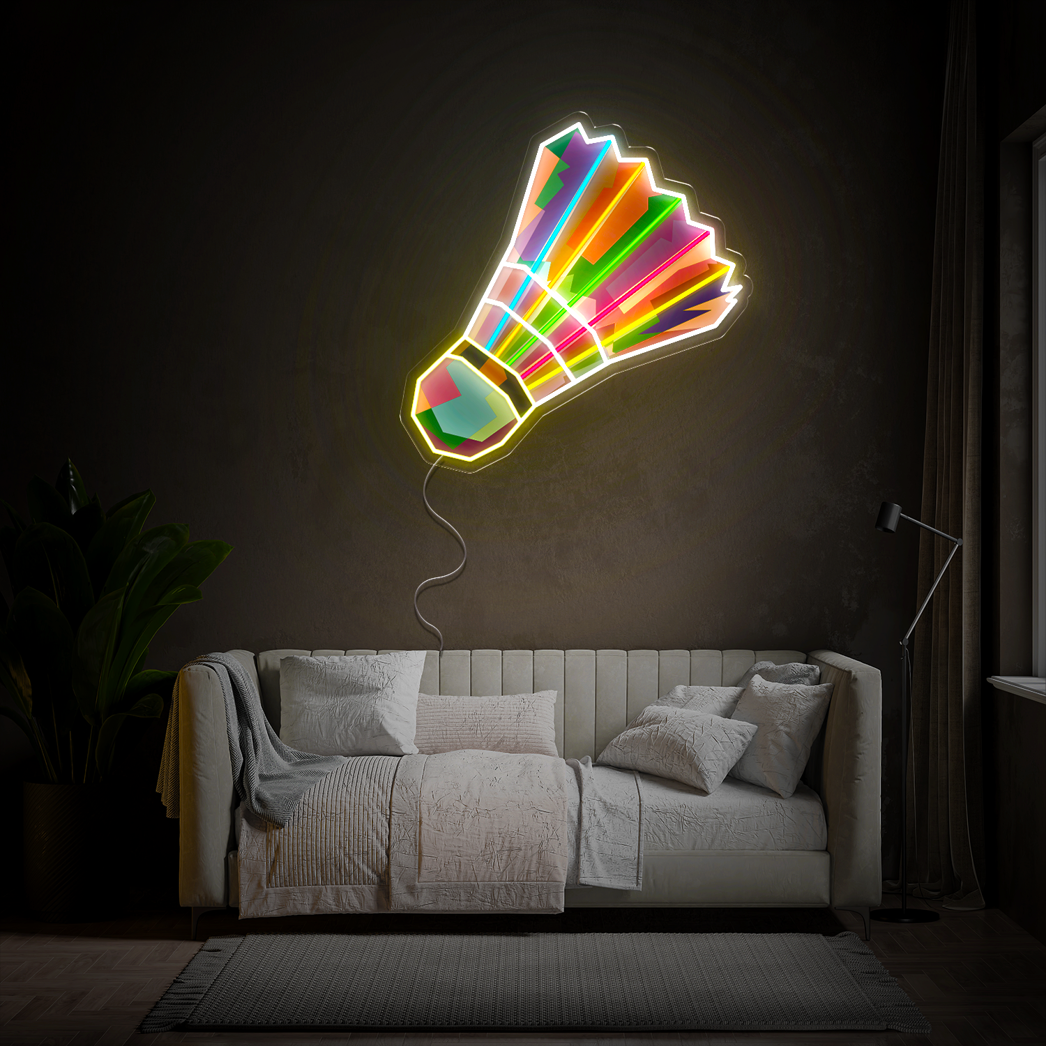 Badminton Artwork Neon Sign