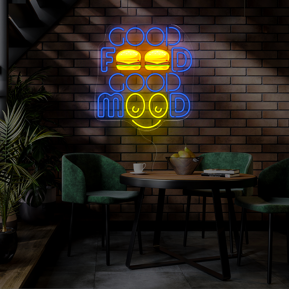 Good Food Good Mood Artwork Neon Sign