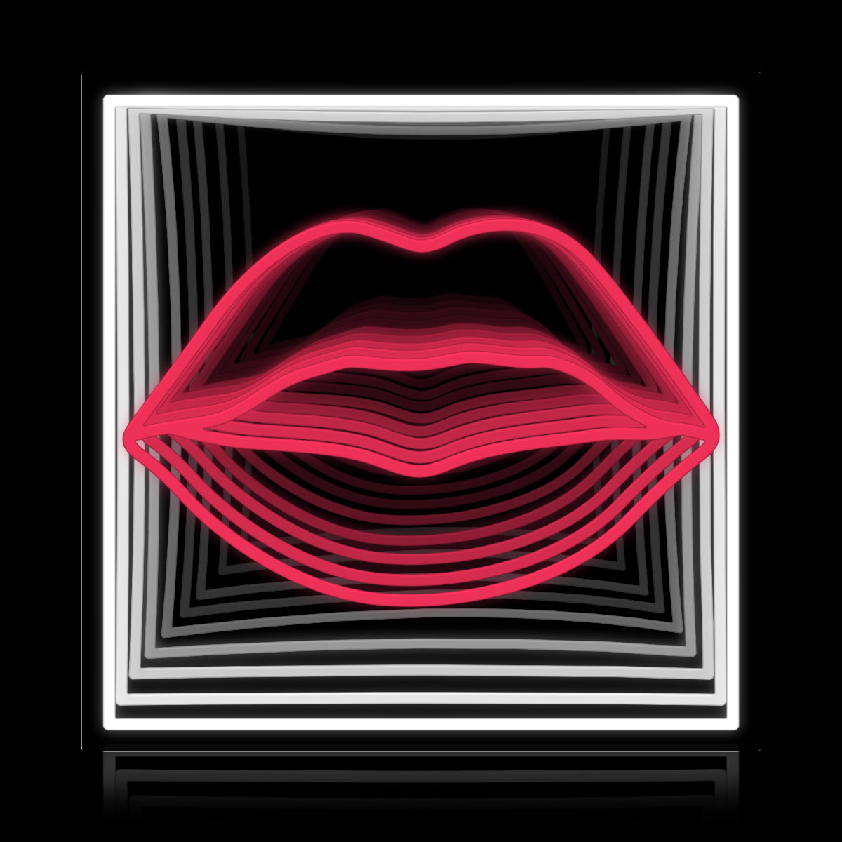 Lips Infinity Mirror Neon Sign