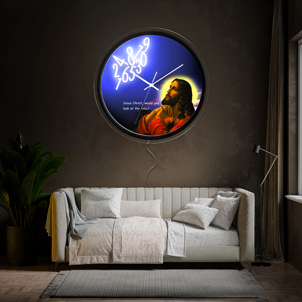 Jesus Christ Would You Look At The Time Artwork Neon Sign