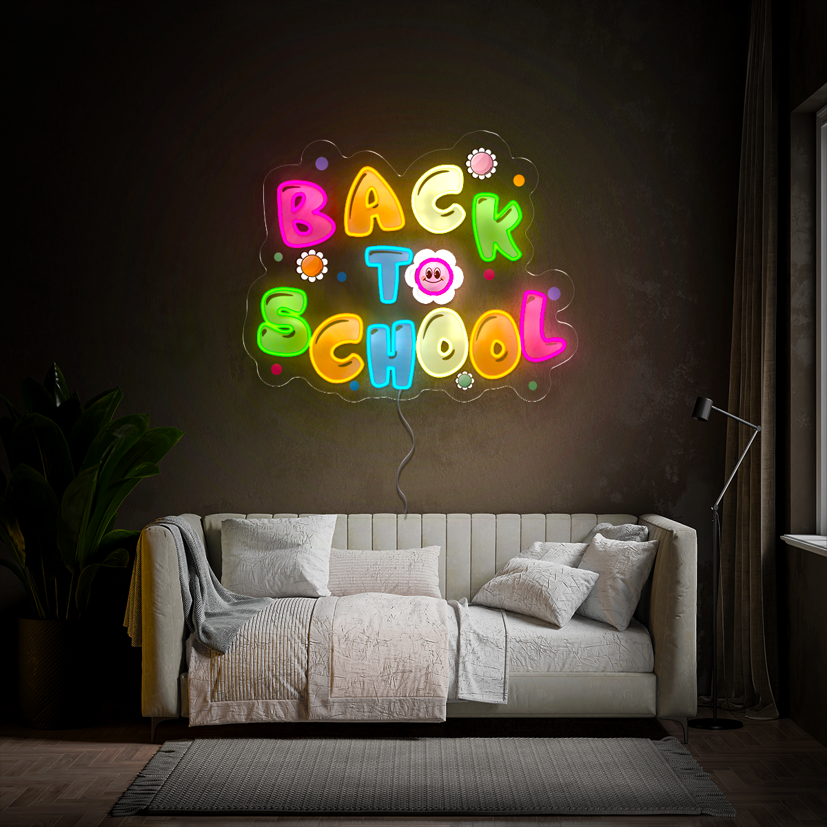 Back To School Artwork Neon Sign