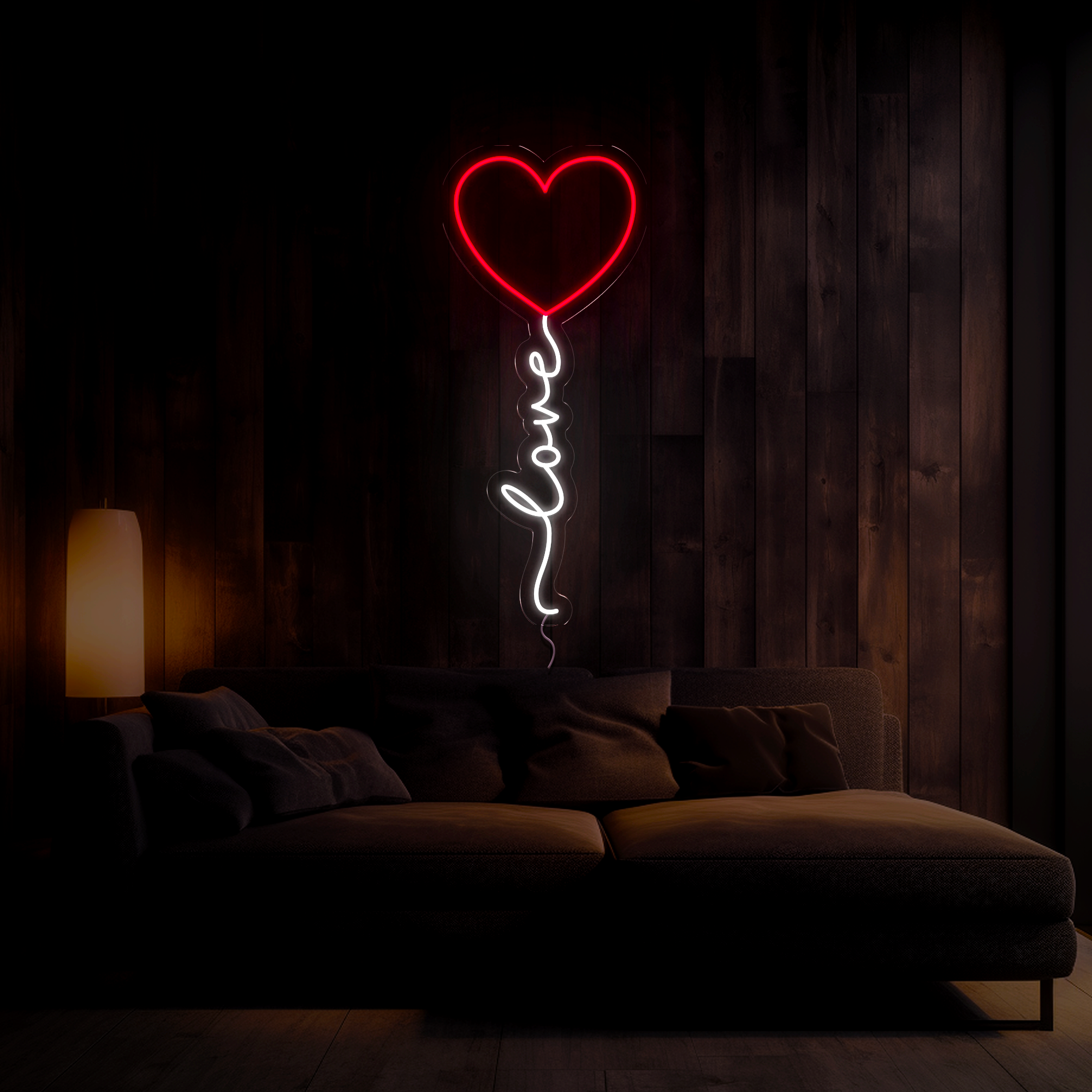 Balloon Heart Neon Sign