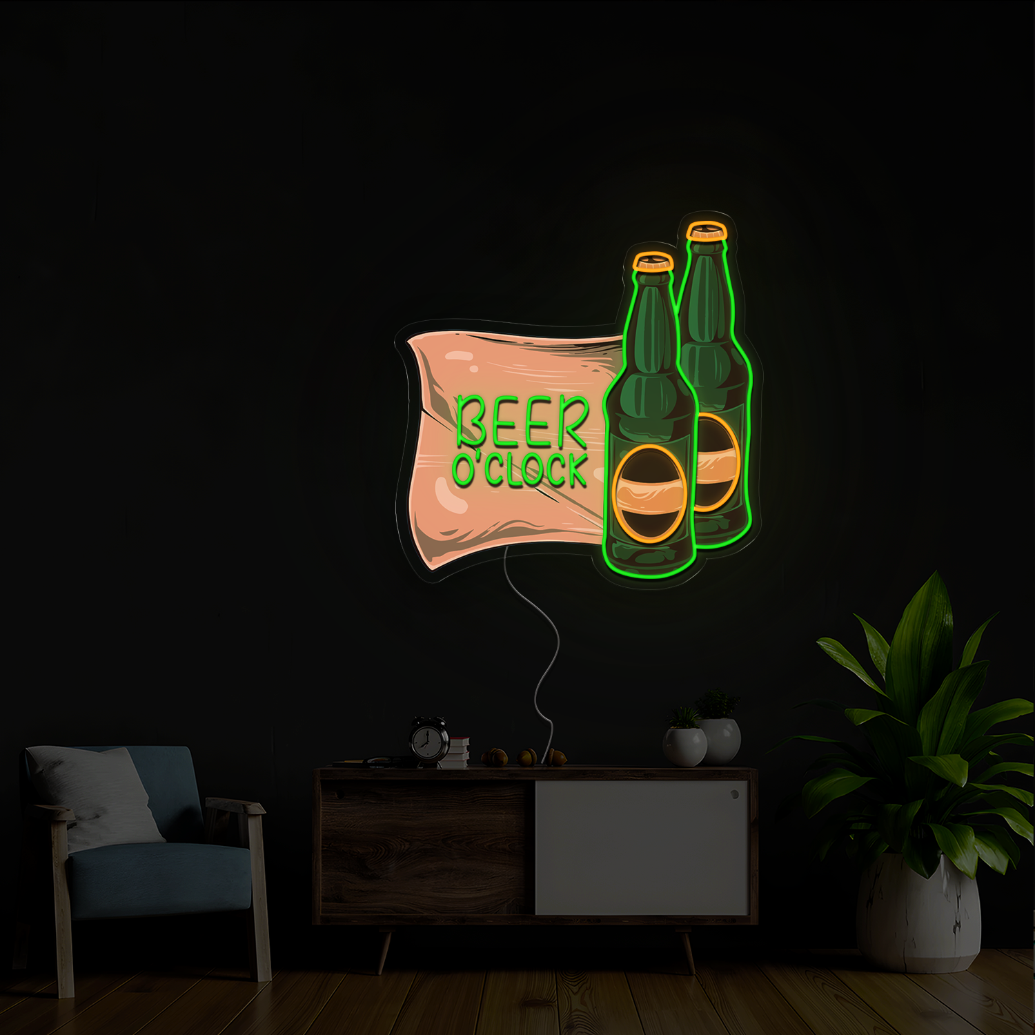 Beer O'clock Artwork Neon Sign