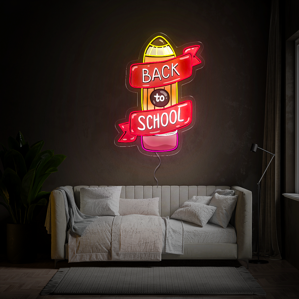 Back To School Artwork Led Neon Sign