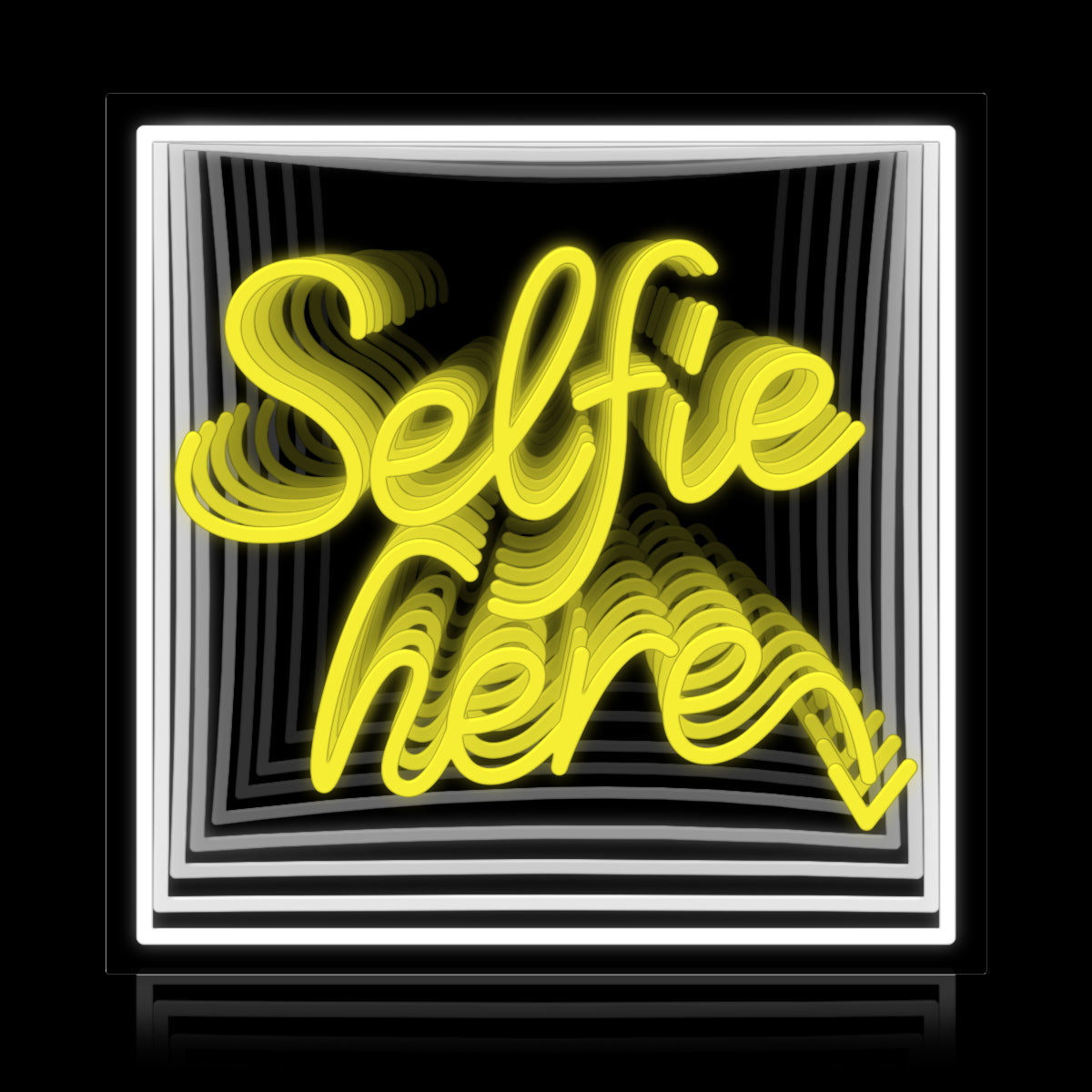 Selfie Here Infinity Neon Sign