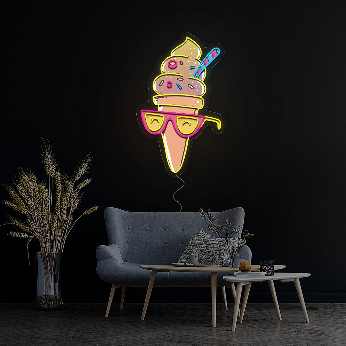 Ice Cream Artwork Neon Sign