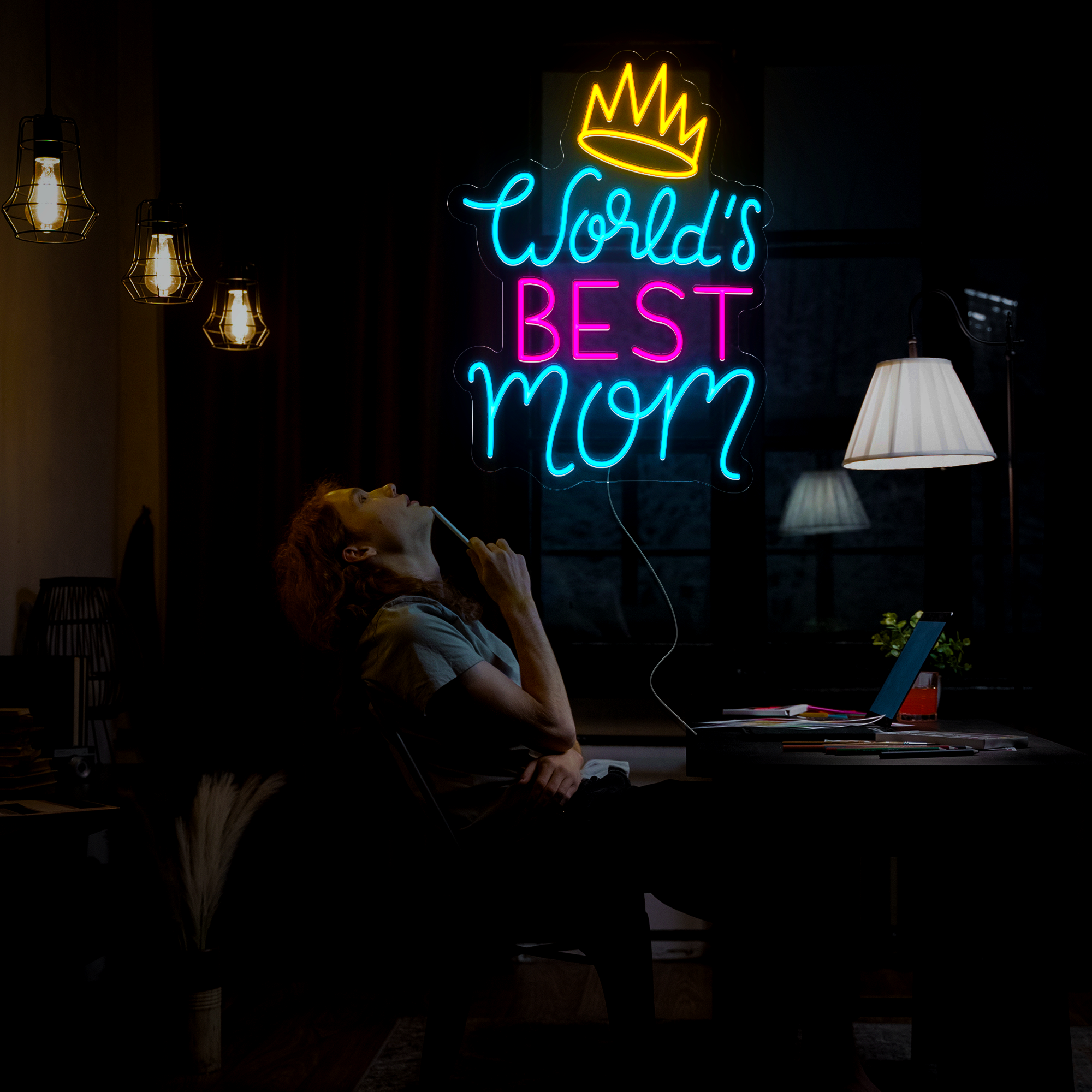 World's Best Mom Neon Sign