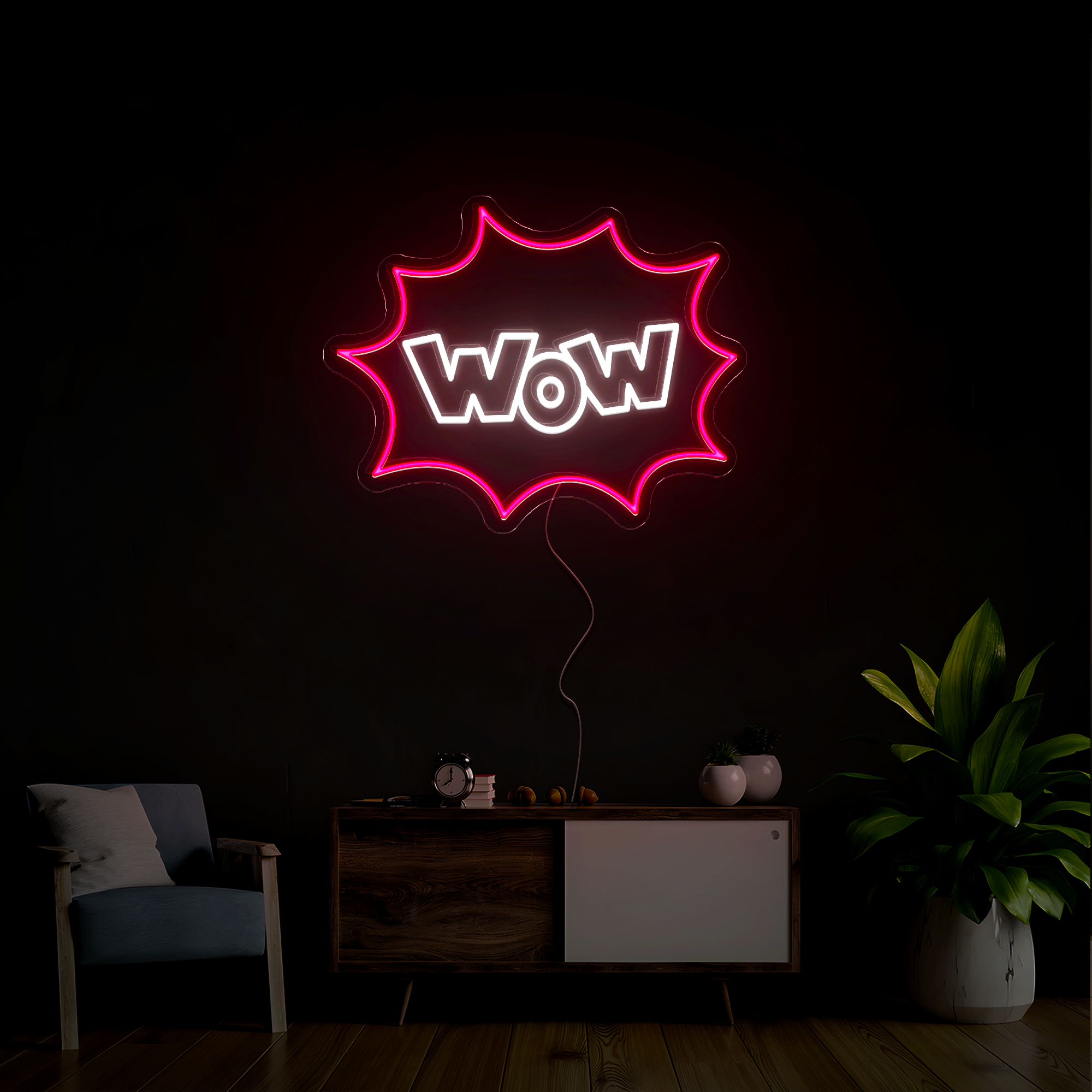 Wow! Neon Sign