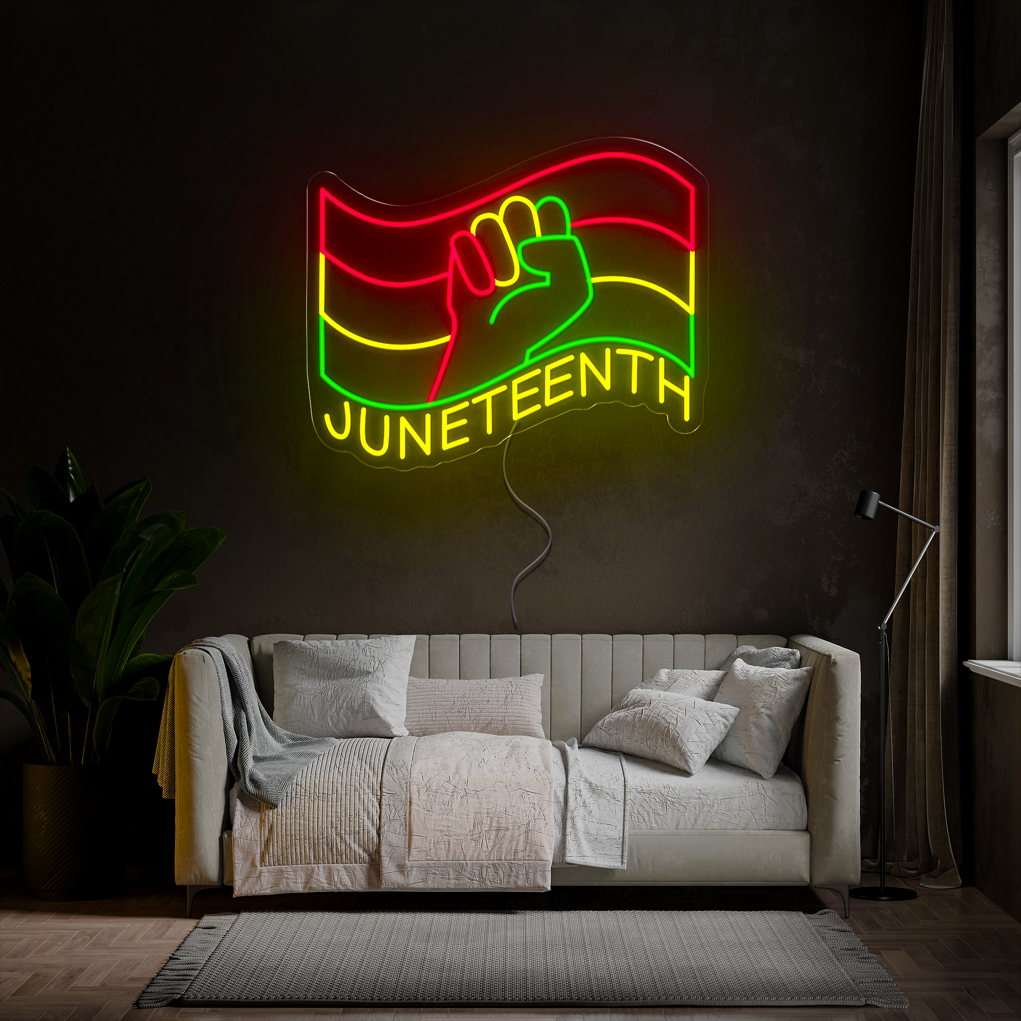 Juneteenth Neon Sign