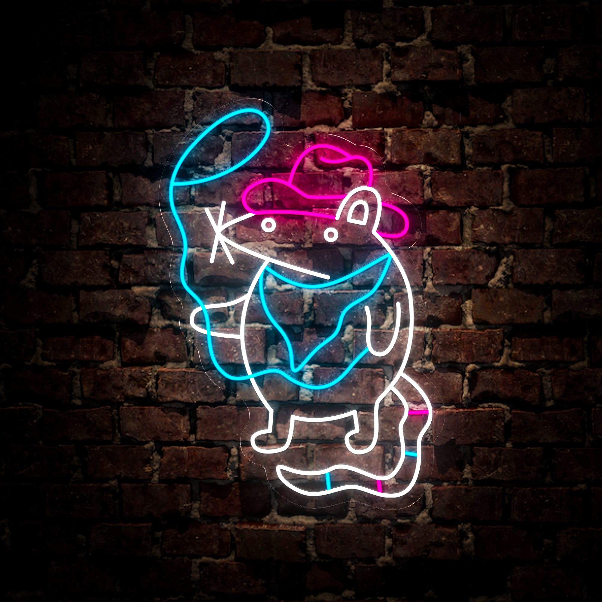 Yeehaw Mouse Neon Sign