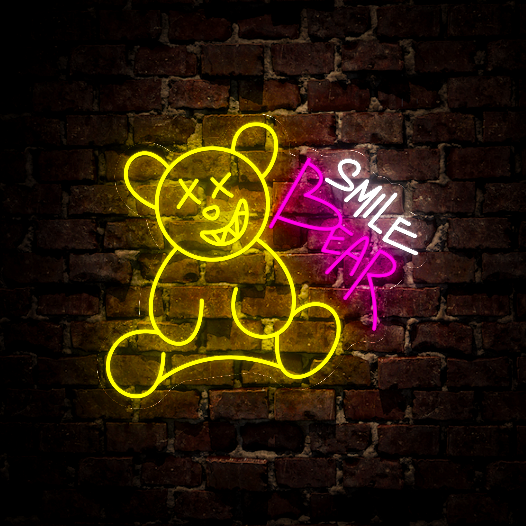 Smile Bear Neon Sign