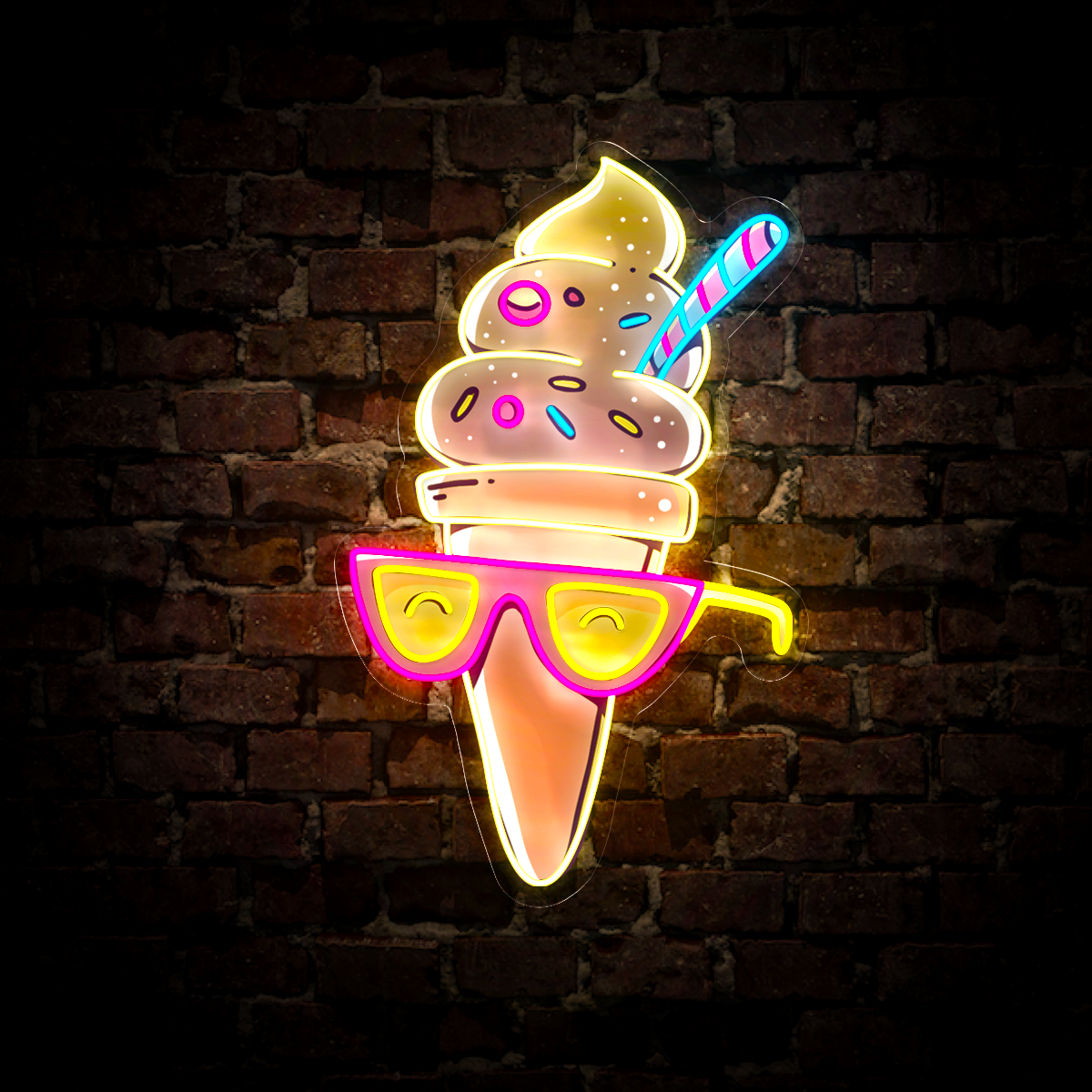 Ice Cream Artwork Neon Sign