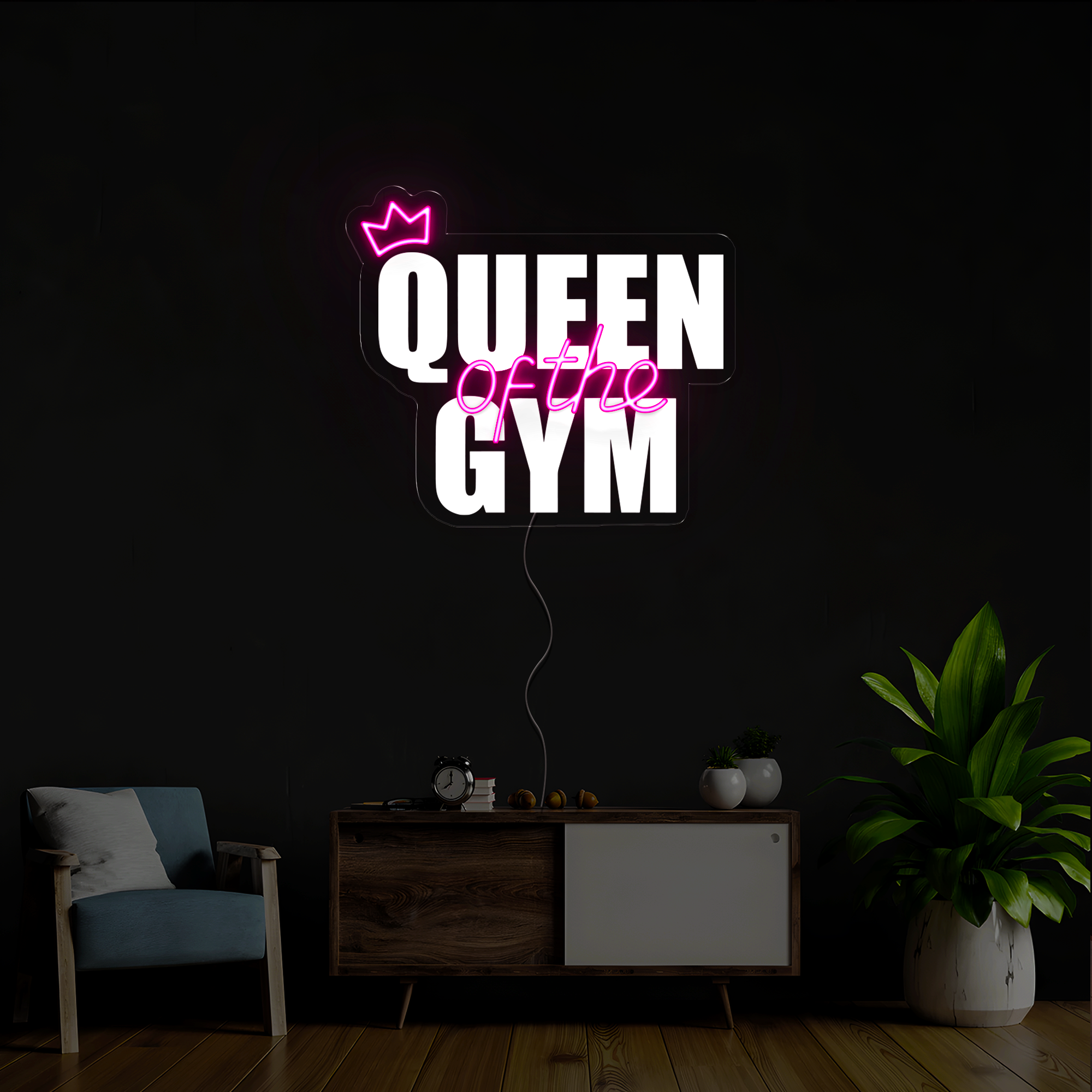 Queen Of The Gym Artwork Neon Sign