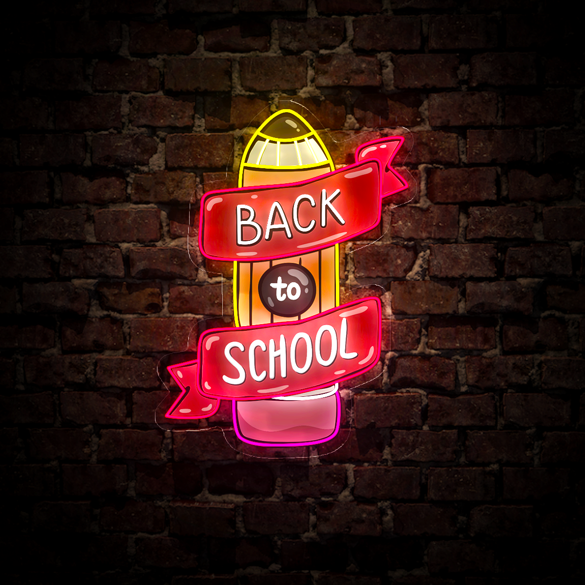 Back To School Artwork Led Neon Sign