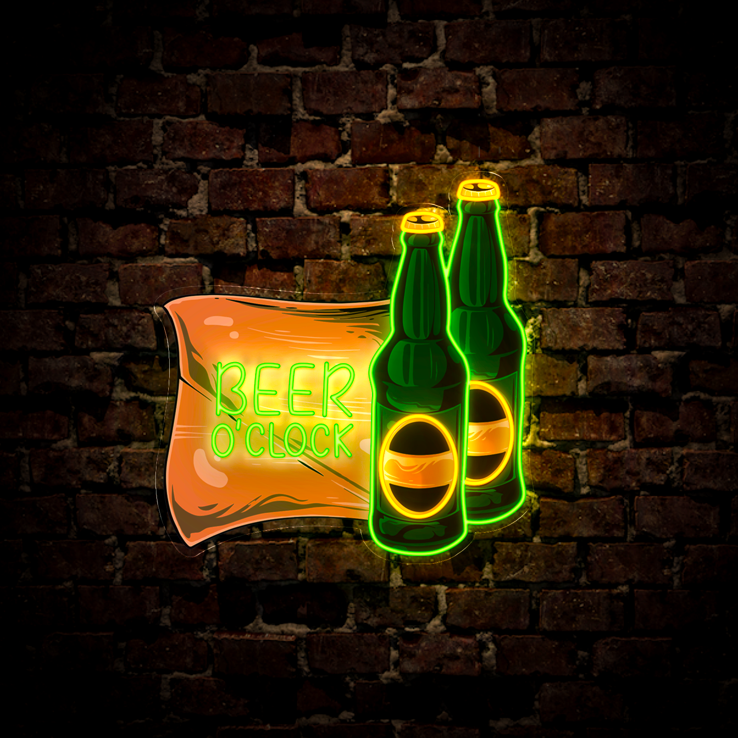 Beer O'clock Artwork Neon Sign