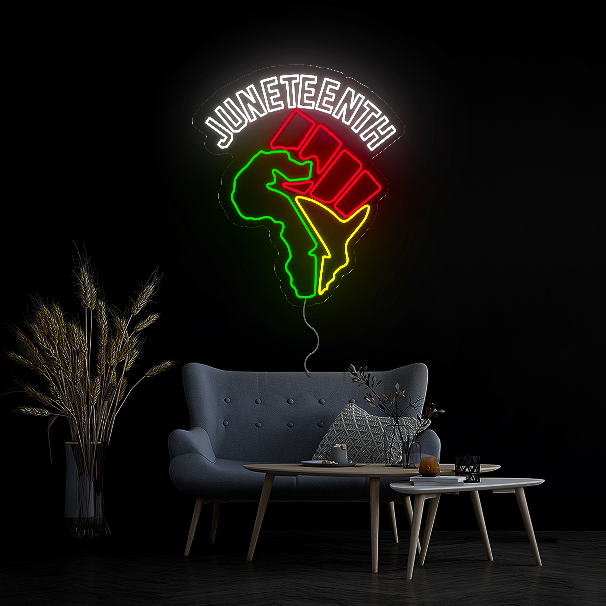 Juneteenth Neon Sign