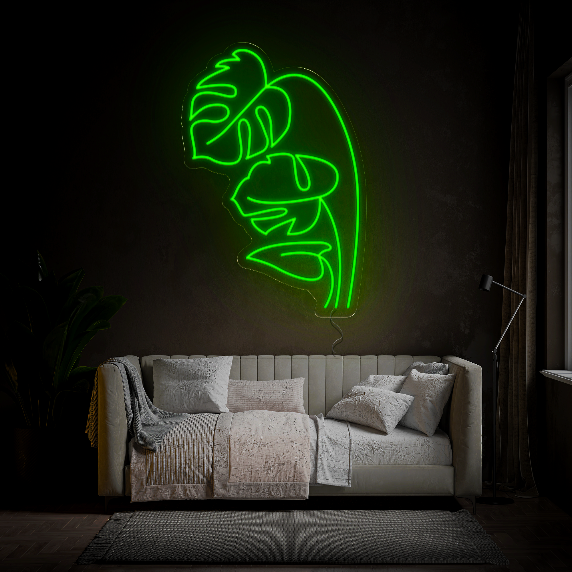 Tropical Leaves Neon Sign
