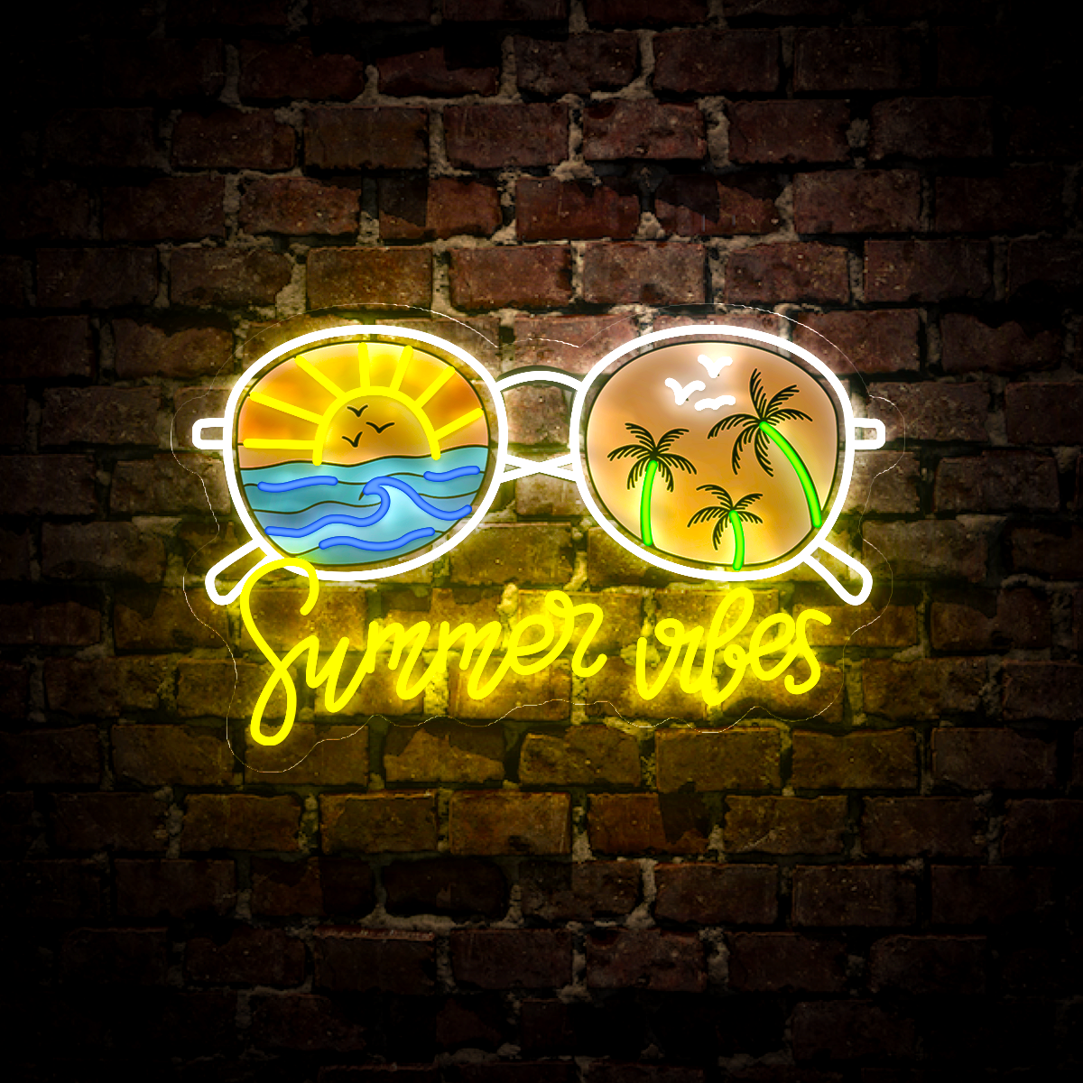 Summer Vibes Artwork Neon Sign