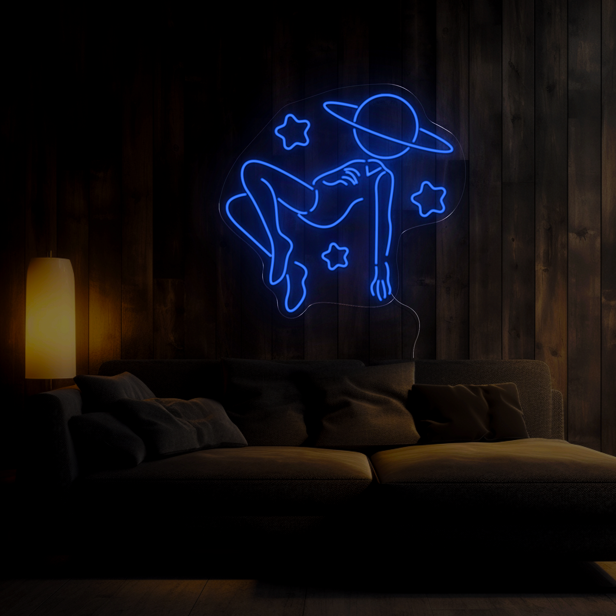 Space Head Neon Sign