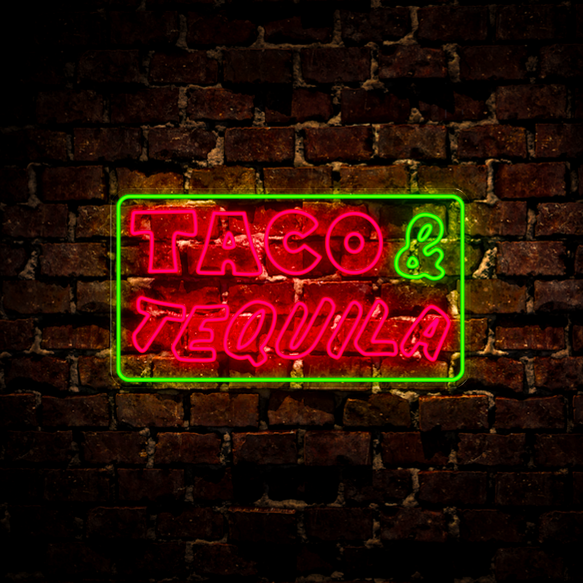 Taco & Tequila Neon Sign