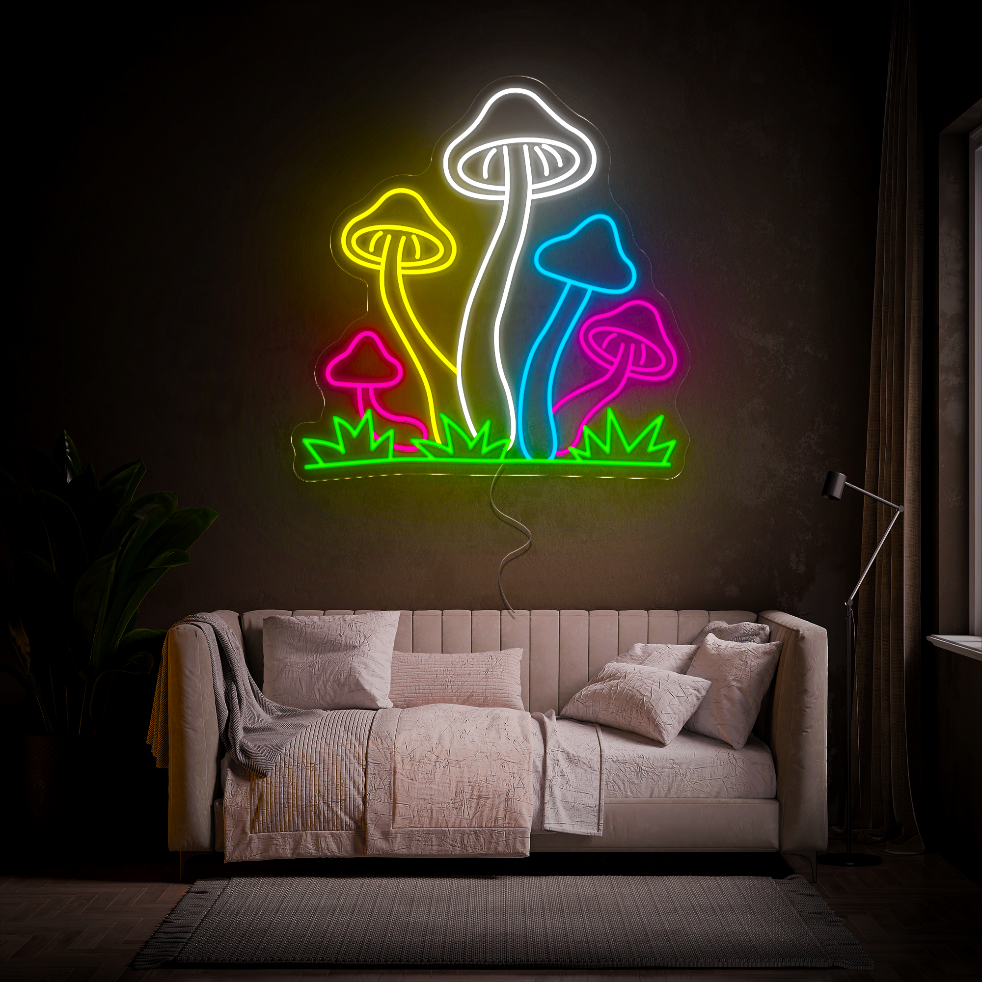 Mushrooms Neon Sign