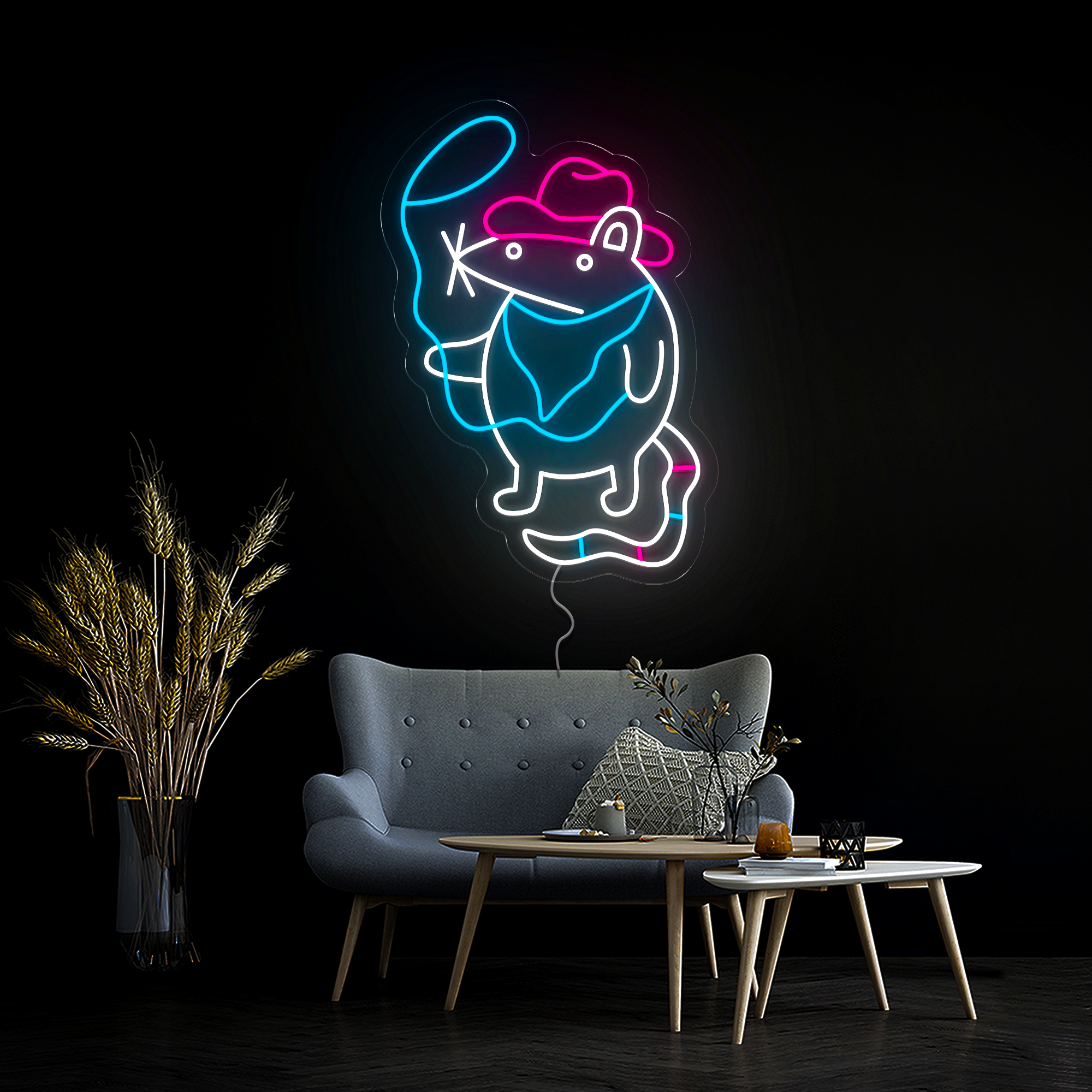 Yeehaw Mouse Neon Sign