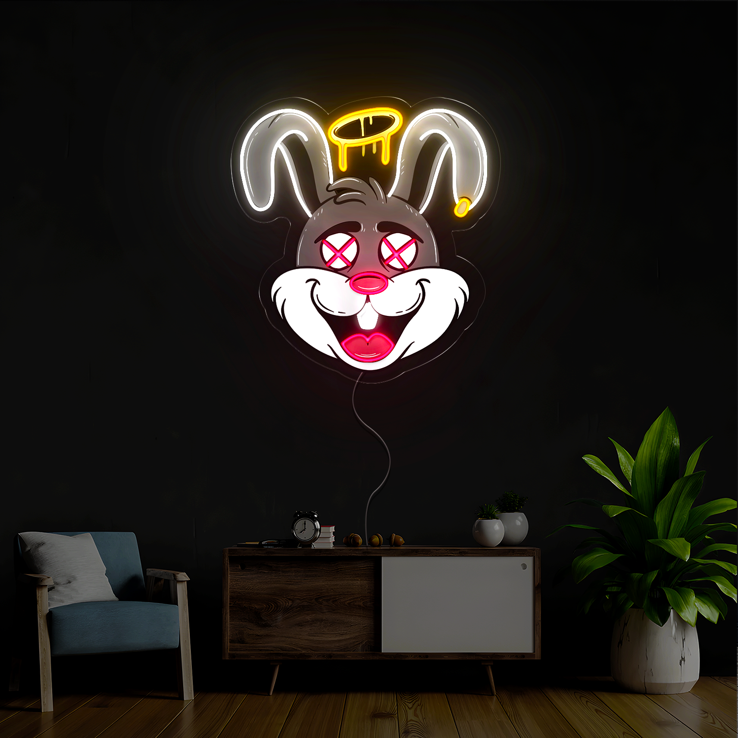 Dead Rabbit Artwork Neon Sign