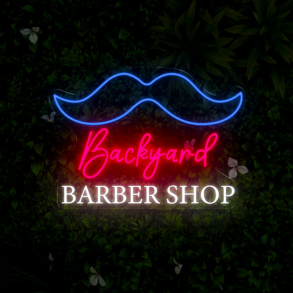 Personalized Moustache barber shop Led Neon Sign