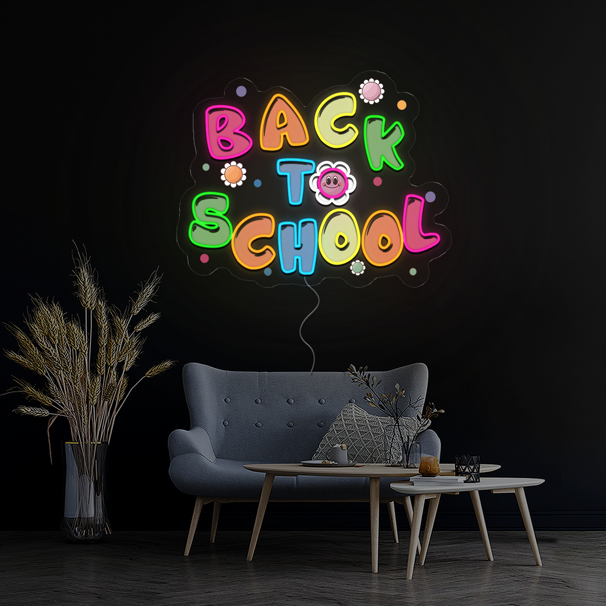 Back To School Artwork Neon Sign