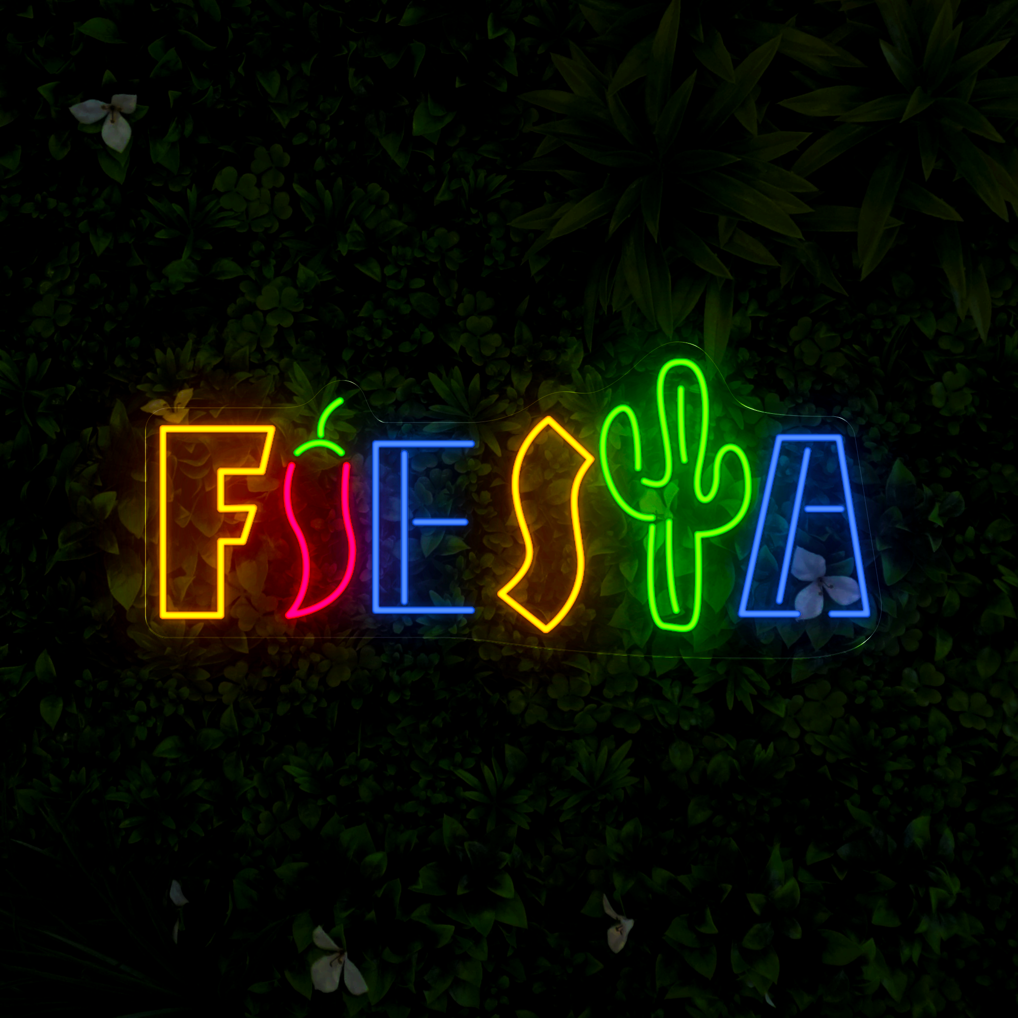 Fiesta Chili And Cactus Neon Sign