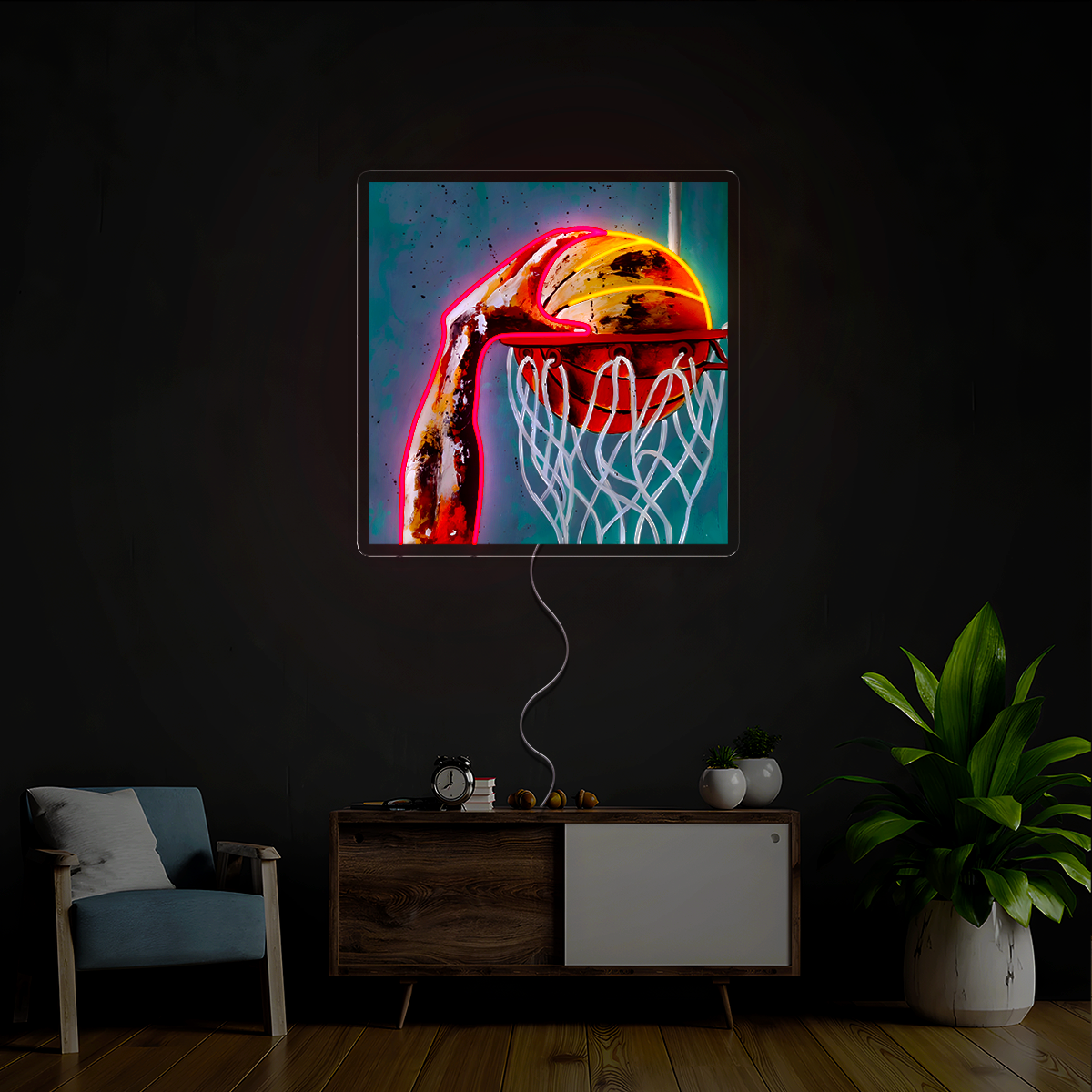 Baseball Artwork Neon Sign