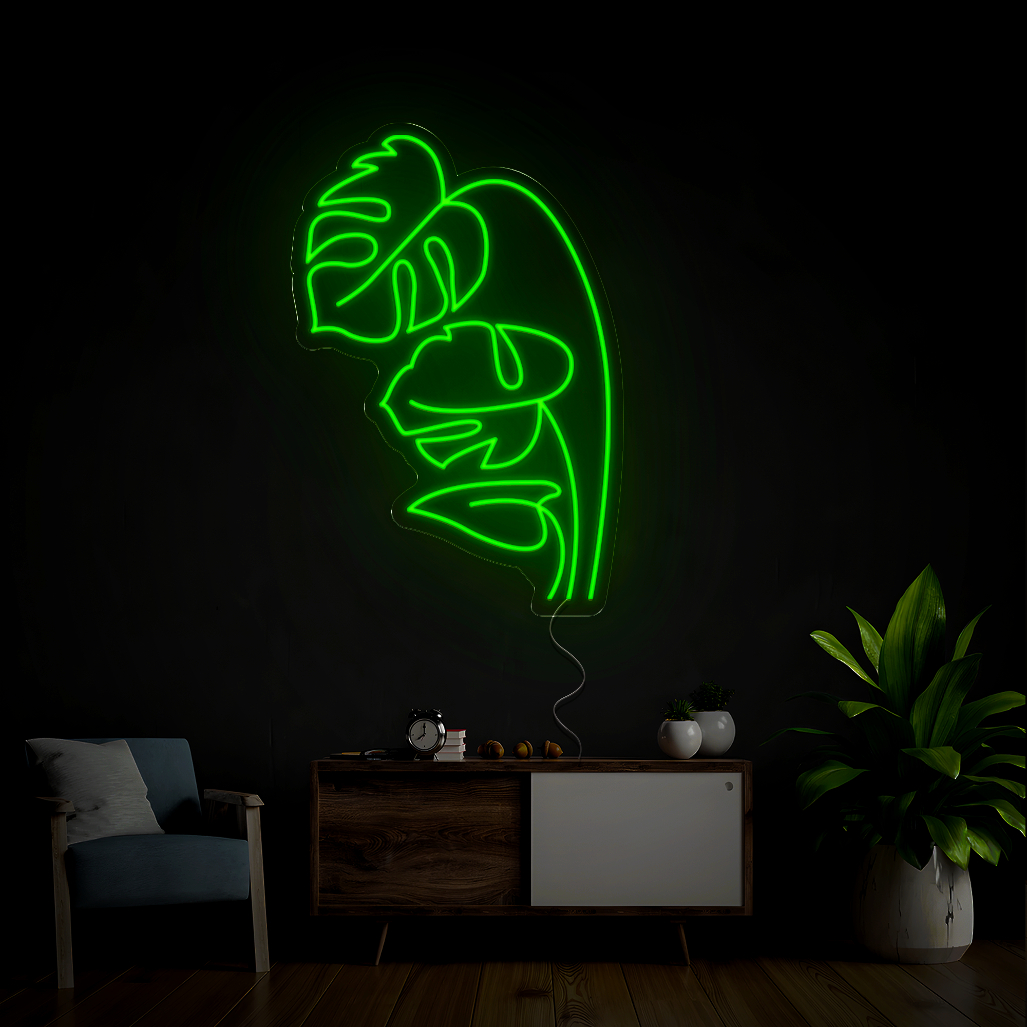 Tropical Leaves Neon Sign
