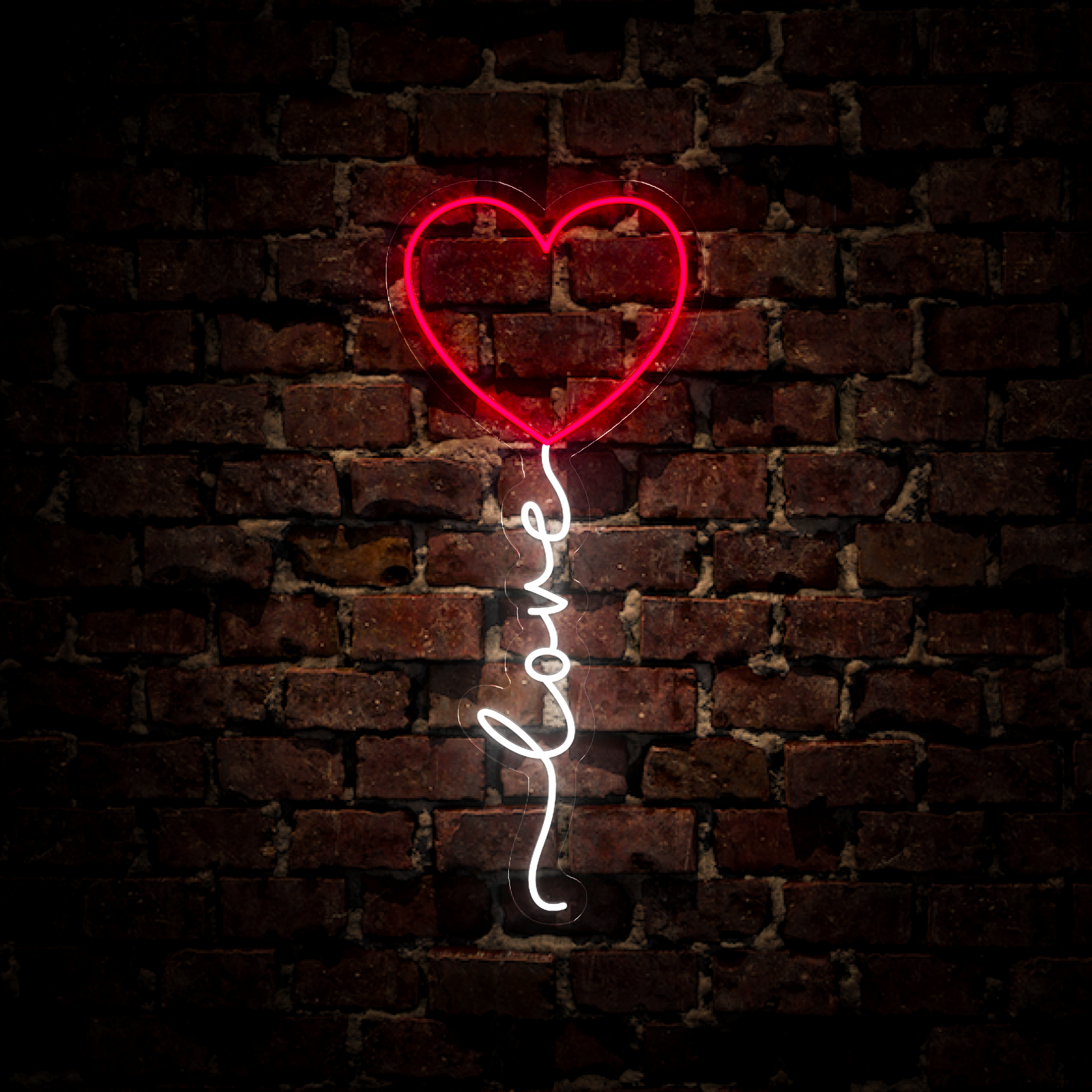 Balloon Heart Neon Sign