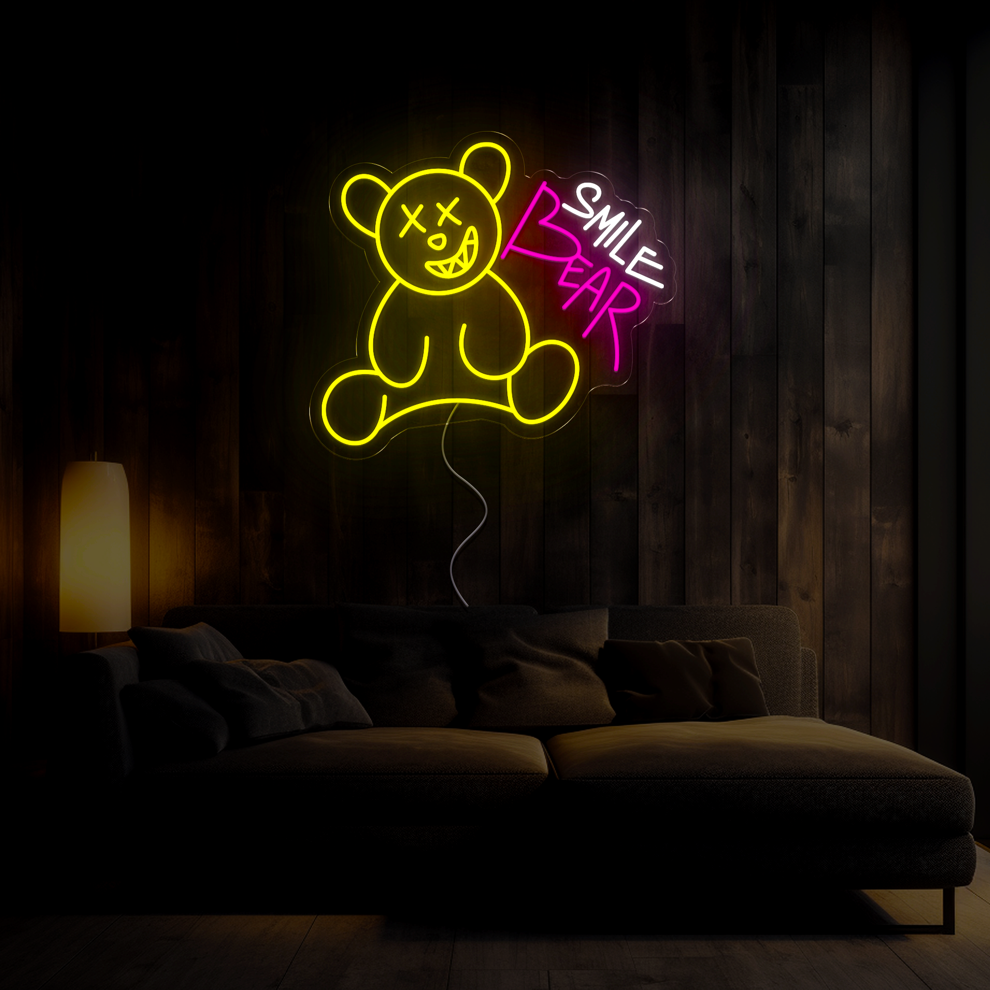 Smile Bear Neon Sign