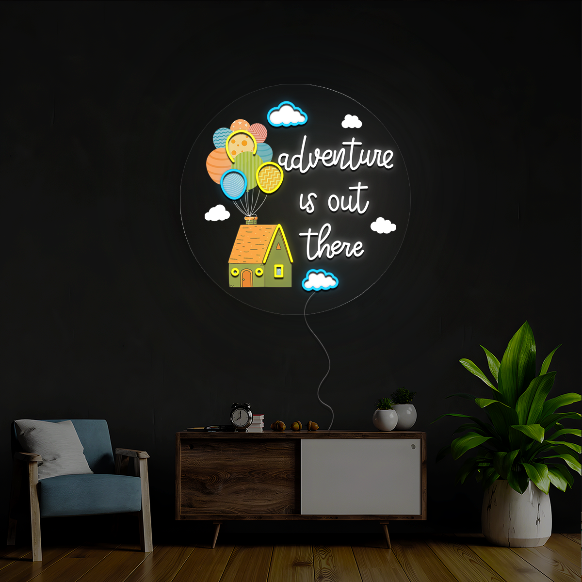 Adventure Is Out There Artwork Neon Sign