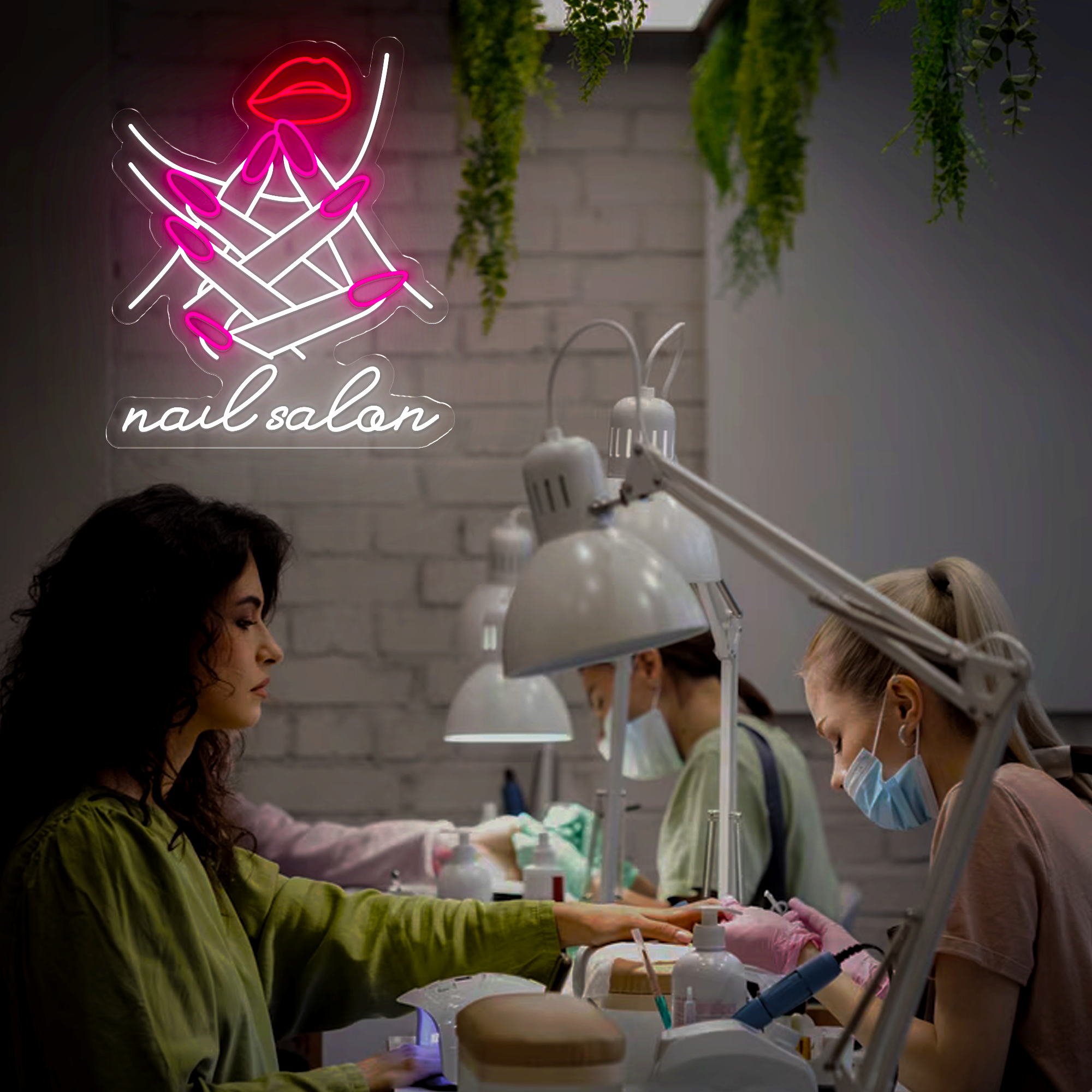 Personalized Nails Salon's Name Neon Sign