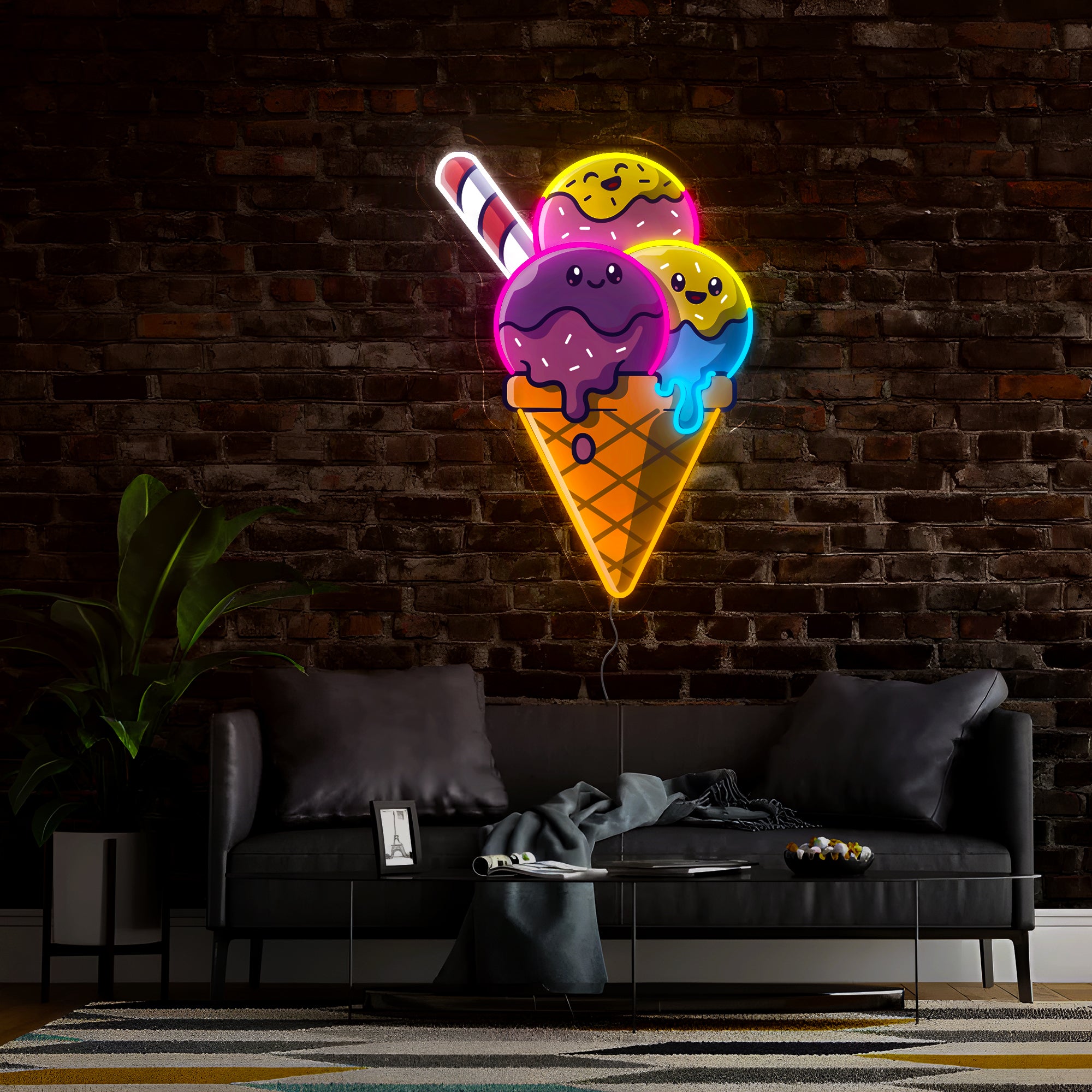 Ice Cream Artwork Neon Sign