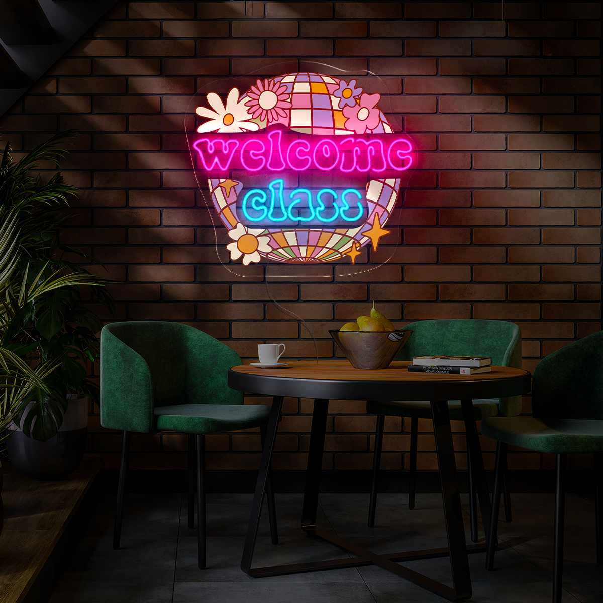 Welcome Disco Class Artwork Neon Sign