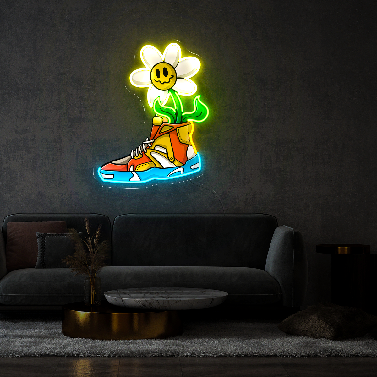 Floral Sneaker Streetwear Artwork Led Neon Sign