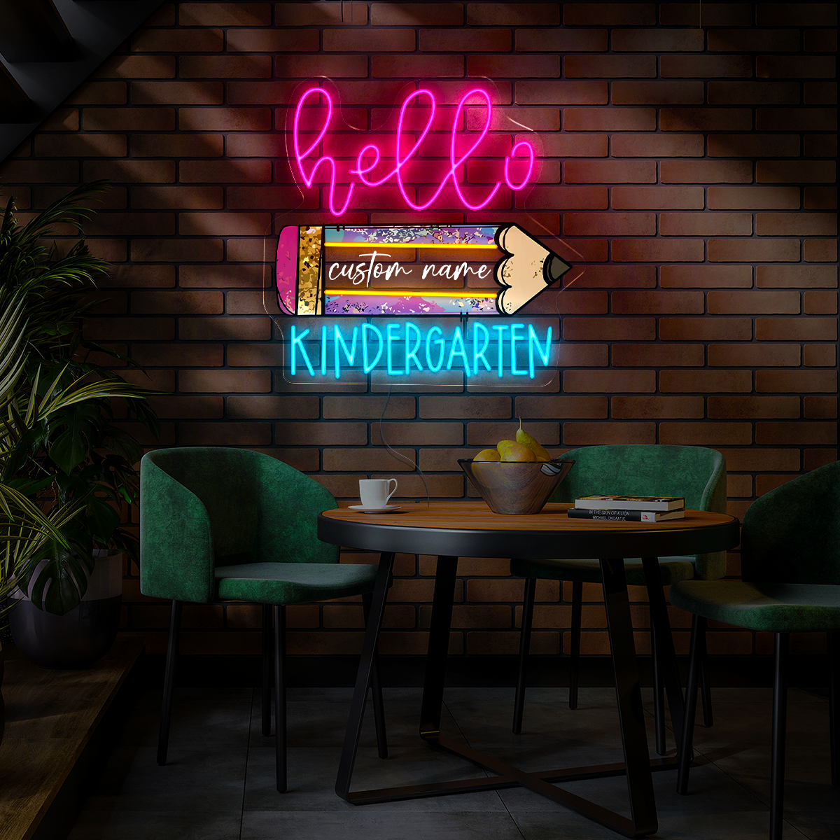 Hello Pencil Kindergarten Led Neon Sign